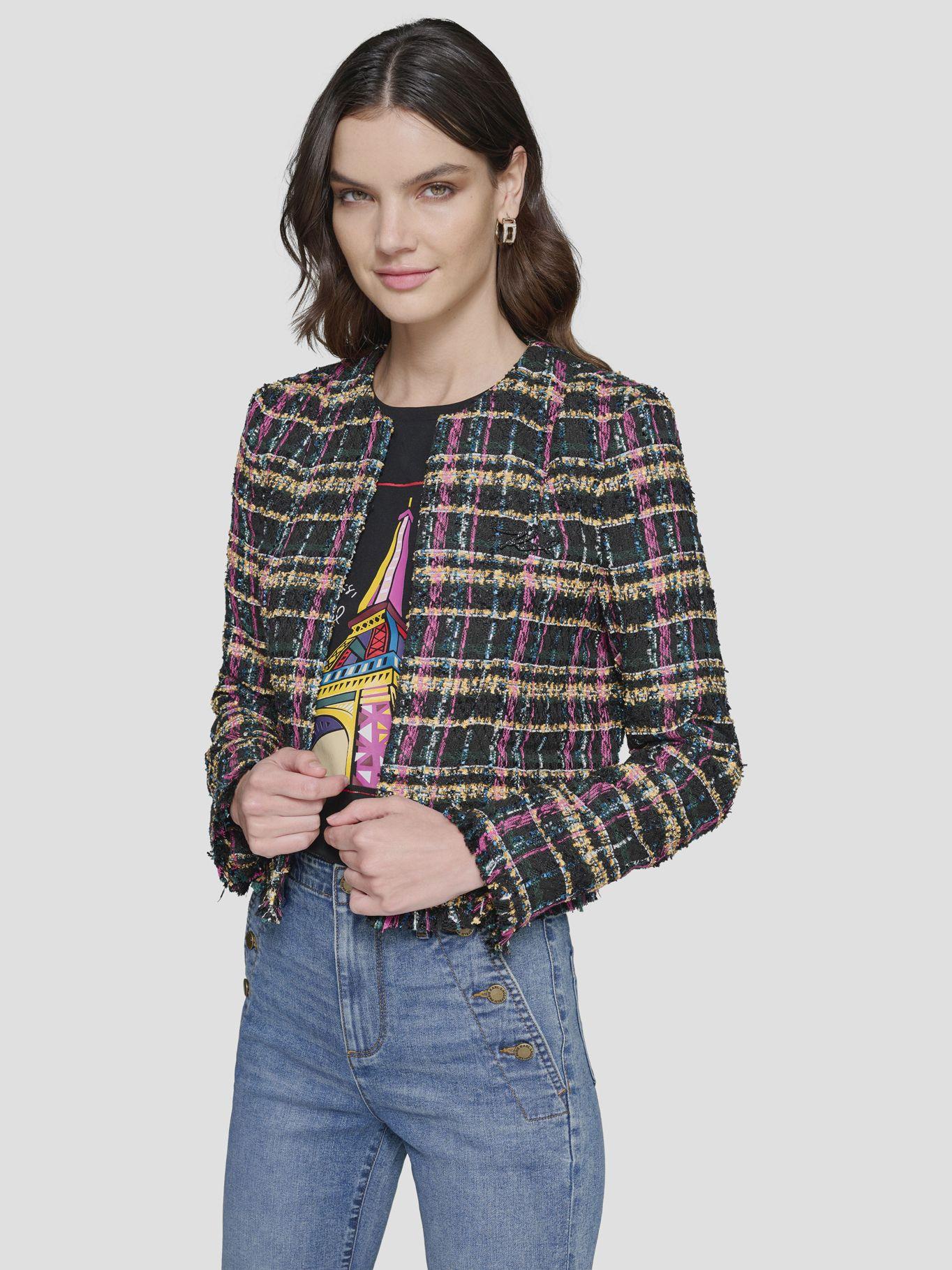 Chaqueta corta tweed-0