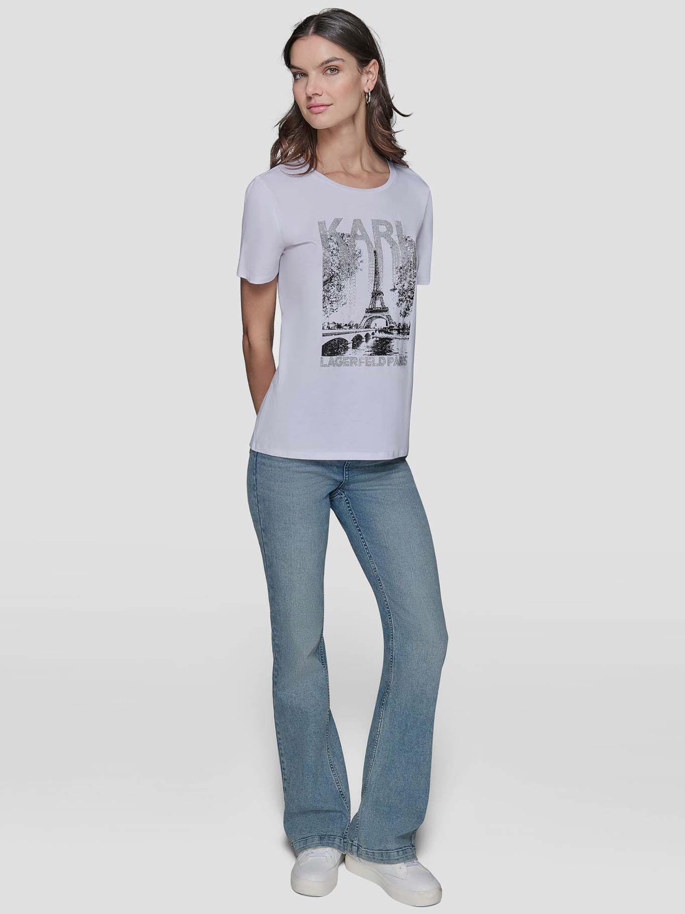 Polera de manga corta Karl Eiffel Gris Karl Lagerfeld-1