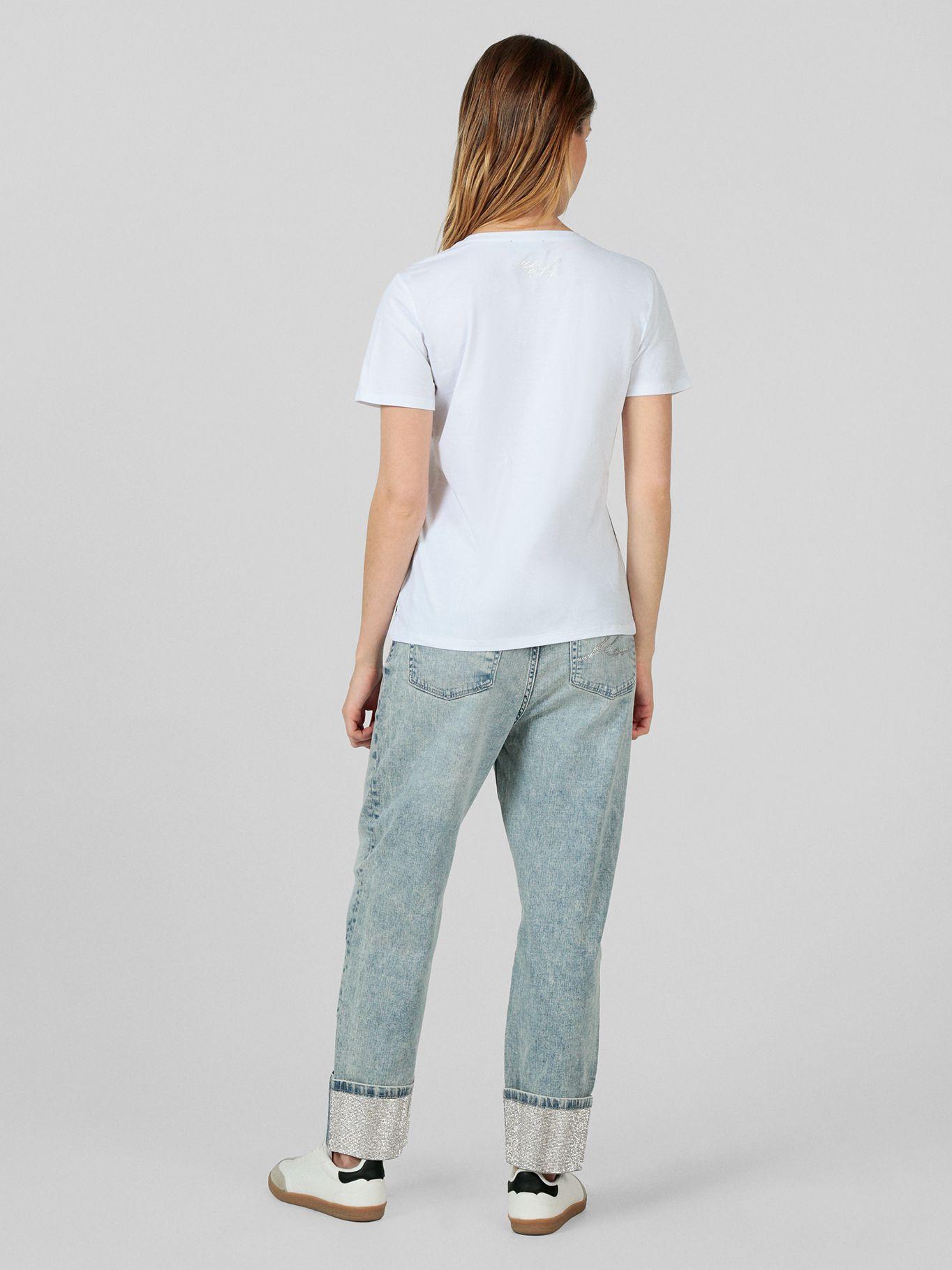 Polera estampado distintivos Karl Blanco Karl Lagerfeld-3