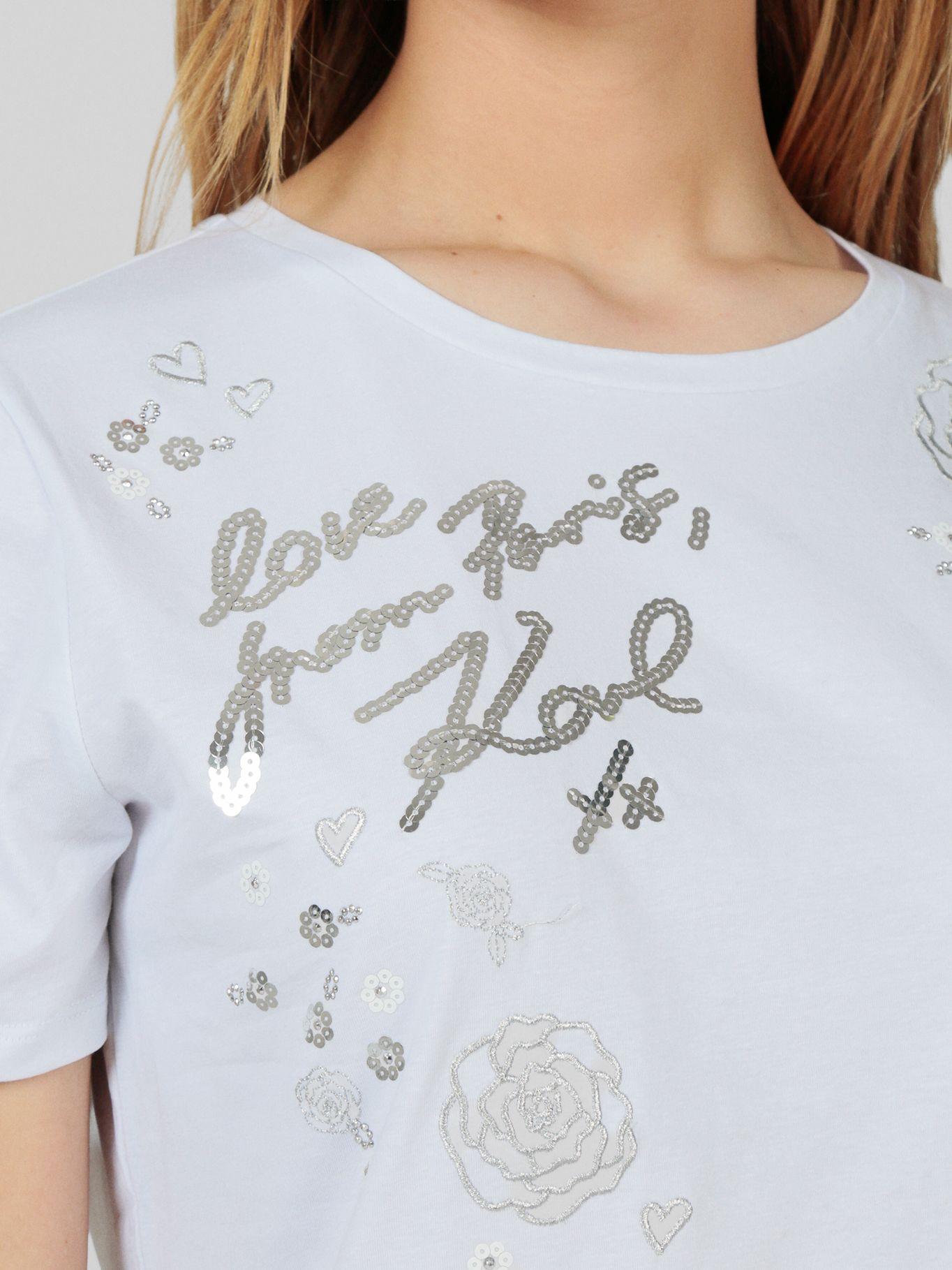 Polera estampado distintivos Karl Blanco Karl Lagerfeld-4