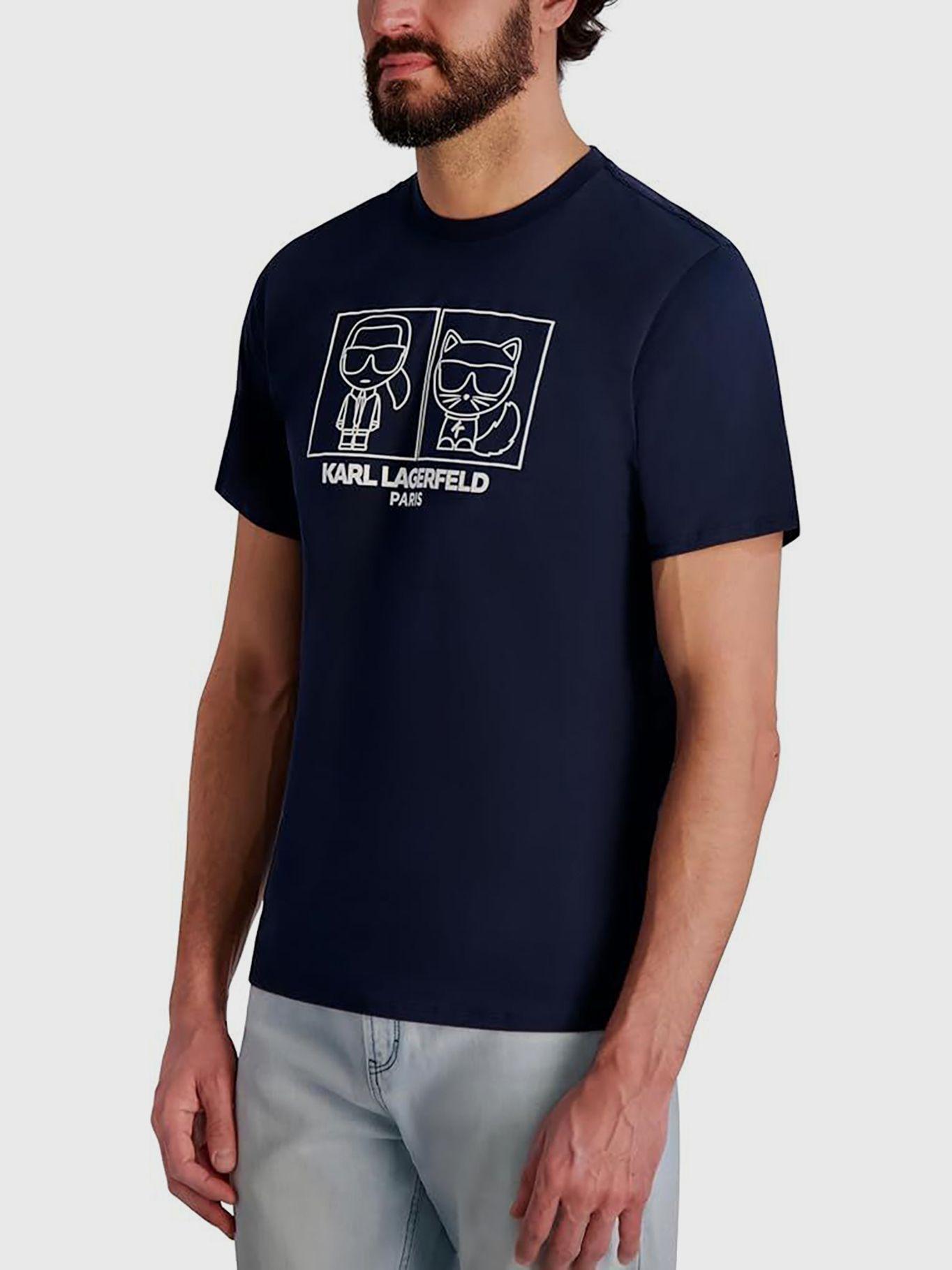 Polera estampado Karl Choupette Negro Karl Lagerfeld-2