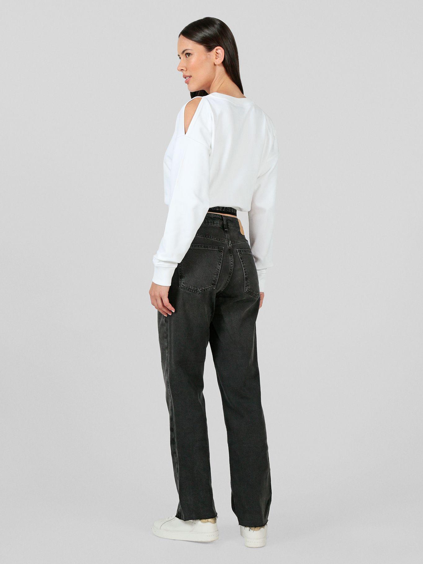 Polerón con hombros descubiertos Blanco Karl Lagerfeld-3