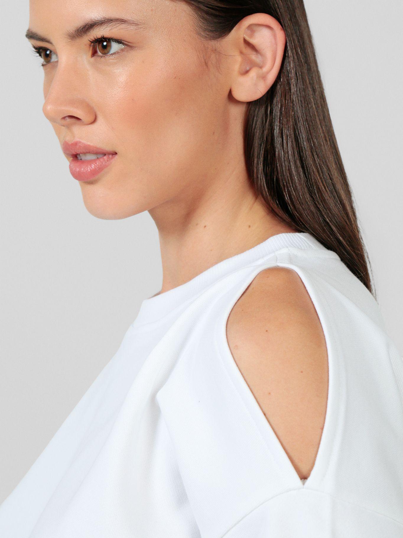 Polerón con hombros descubiertos Blanco Karl Lagerfeld-4