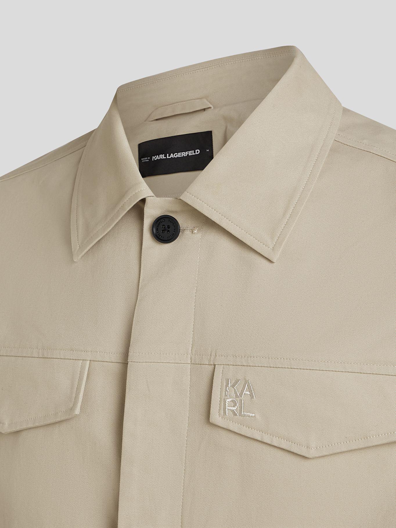 Chaqueta de sarga Beige Karl Lagerfeld-2
