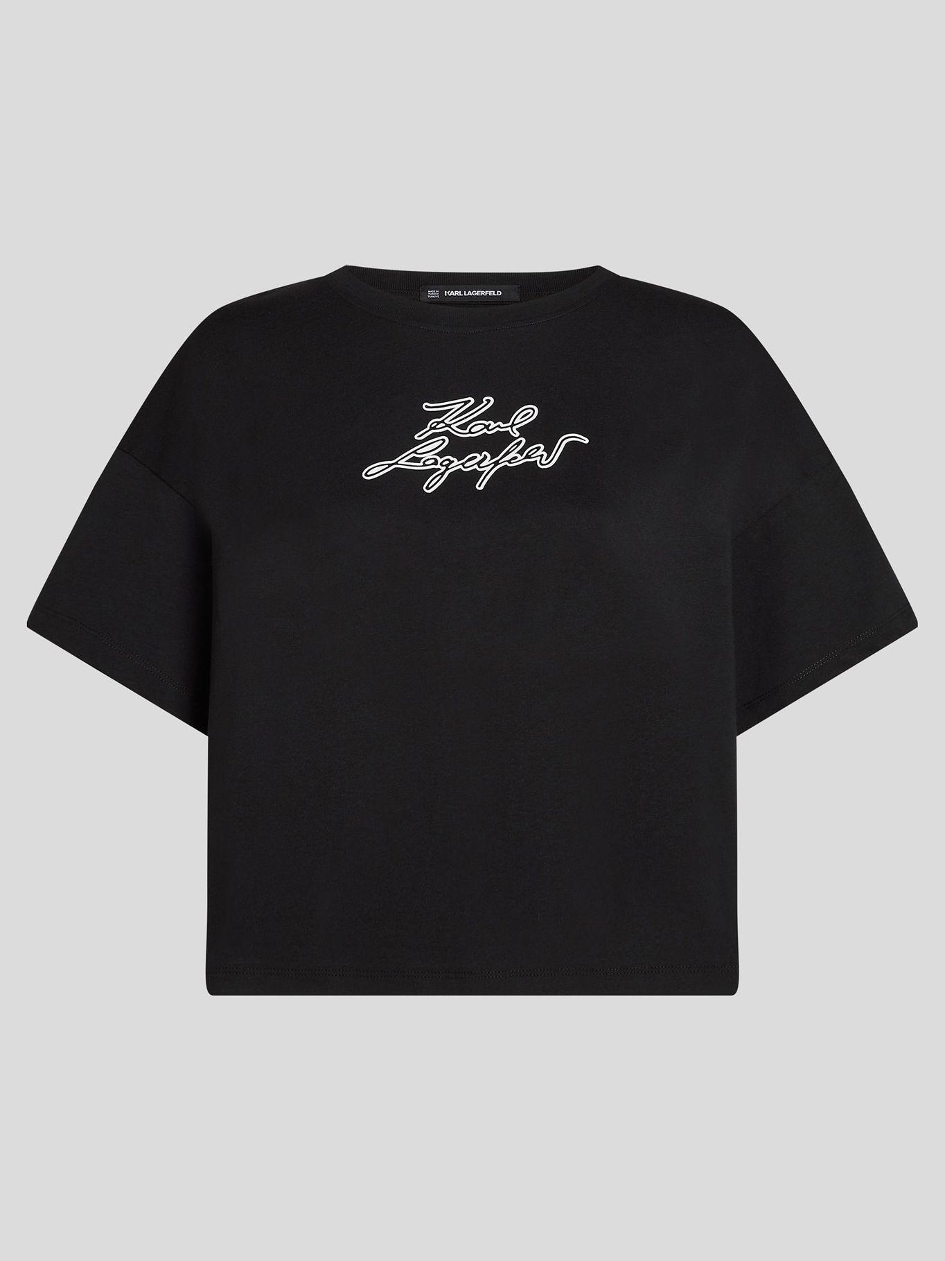 Polera varsity de logotipo bordado Negro Karl Lagerfeld-0