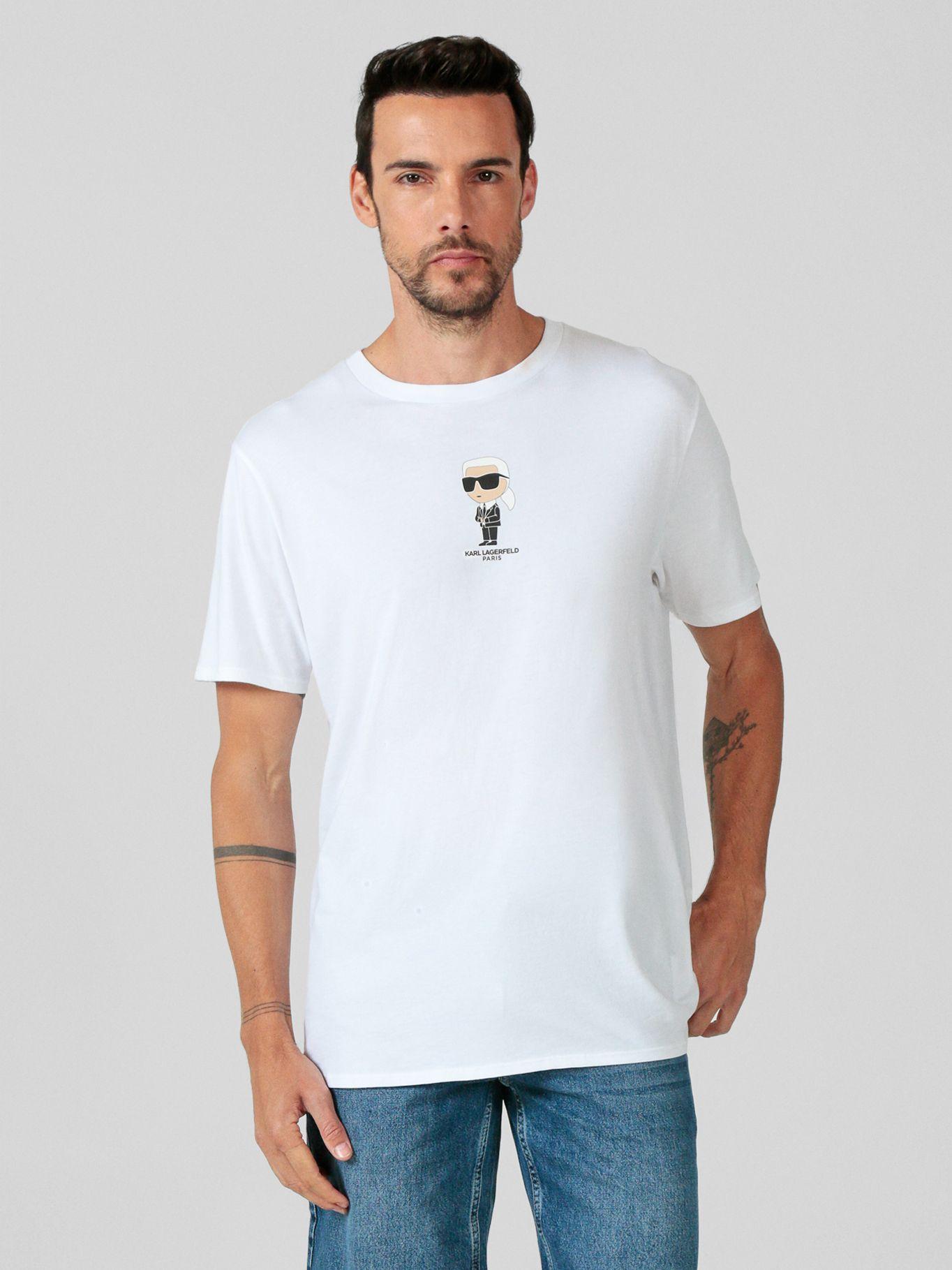 Polera gráfico afelpado de Karl Blanco Karl Lagerfeld-0