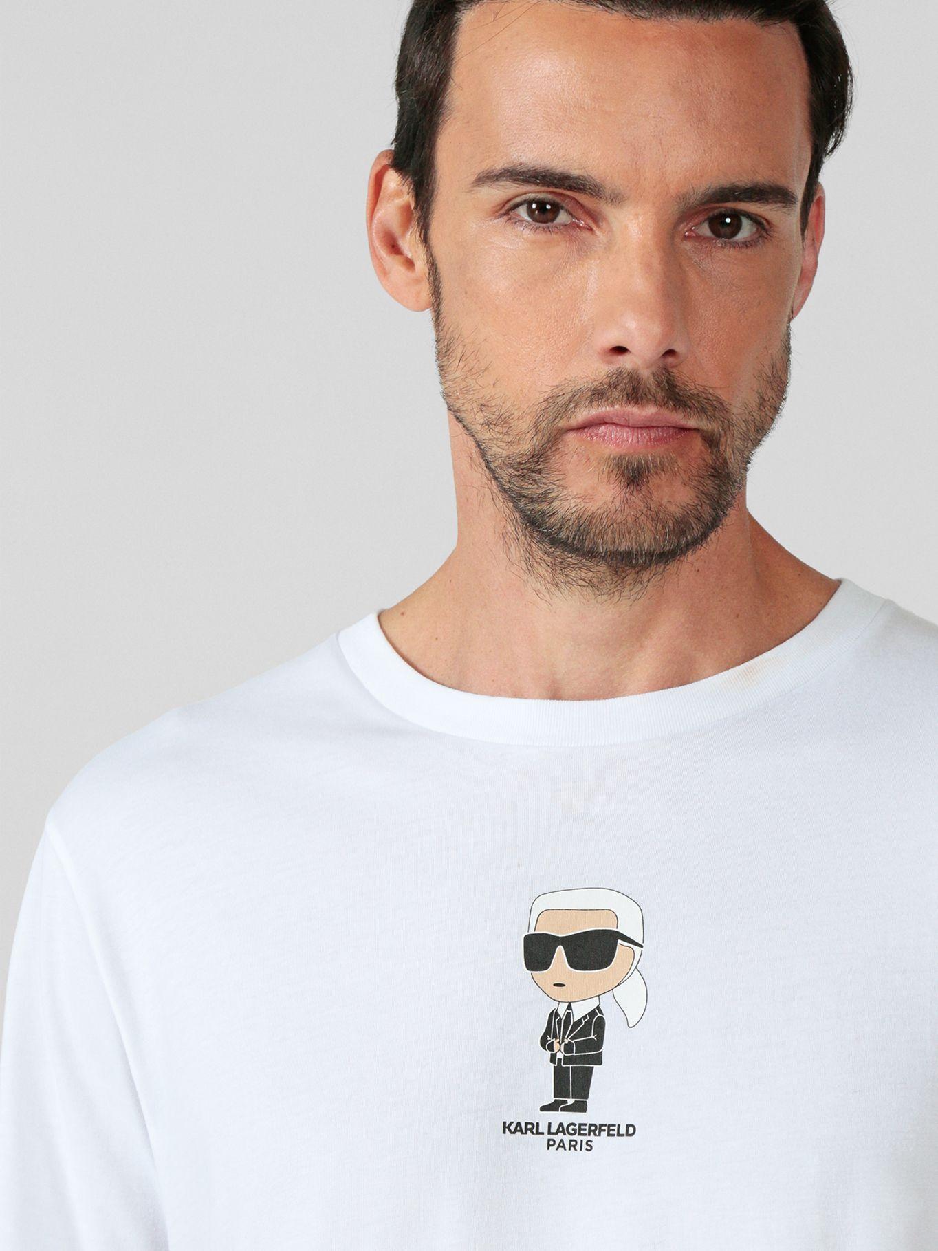 Polera gráfico afelpado de Karl Blanco Karl Lagerfeld-4