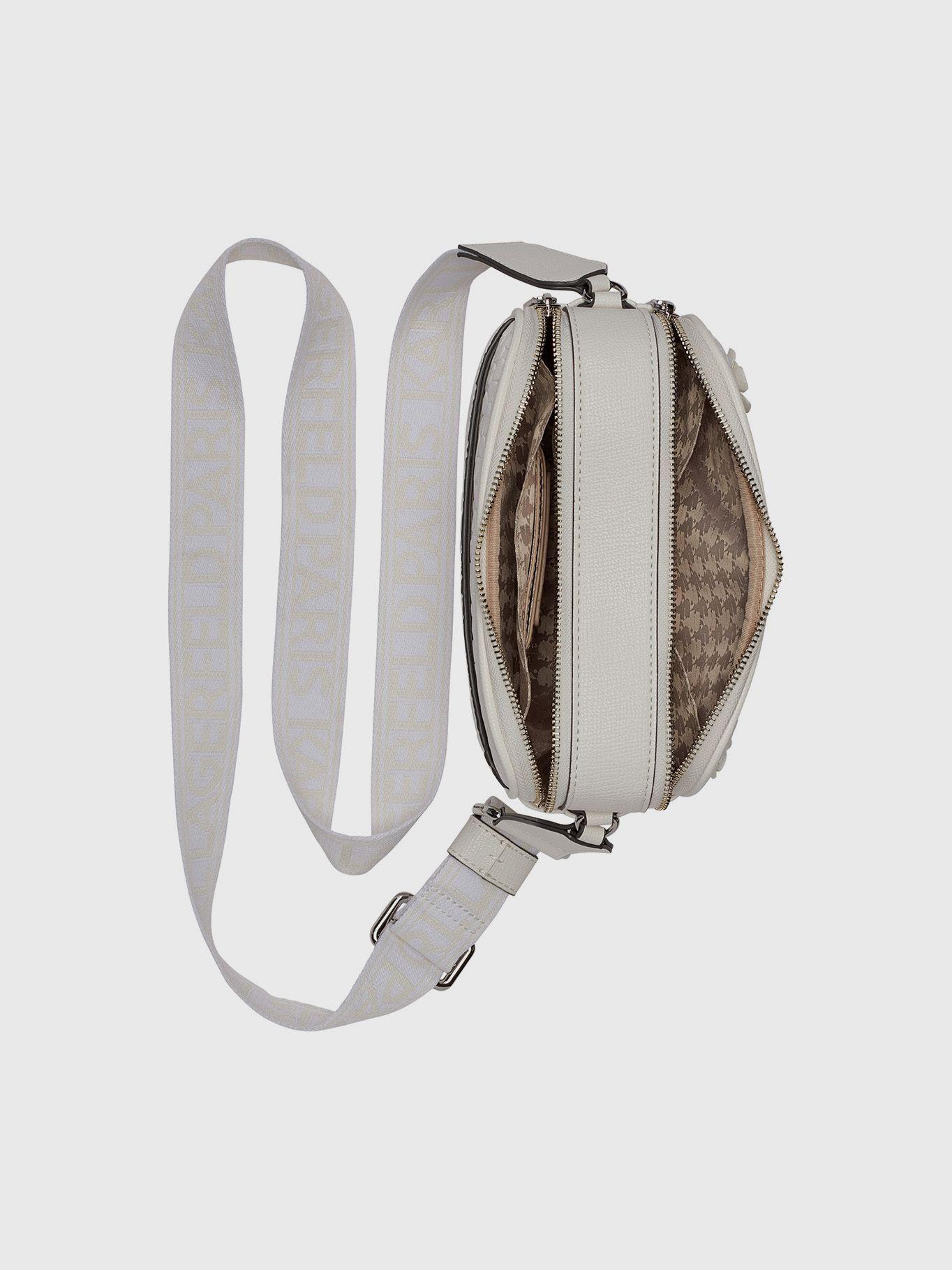 Cartera bandolera Maybelle Blanco Karl Lagerfeld-2