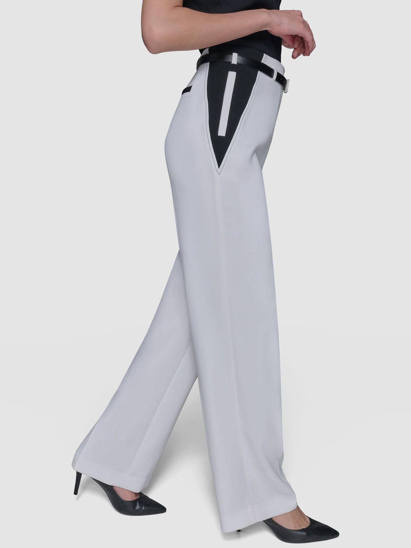 Pantalón pierna ancha contraste Blanco Karl Lagerfeld-4
