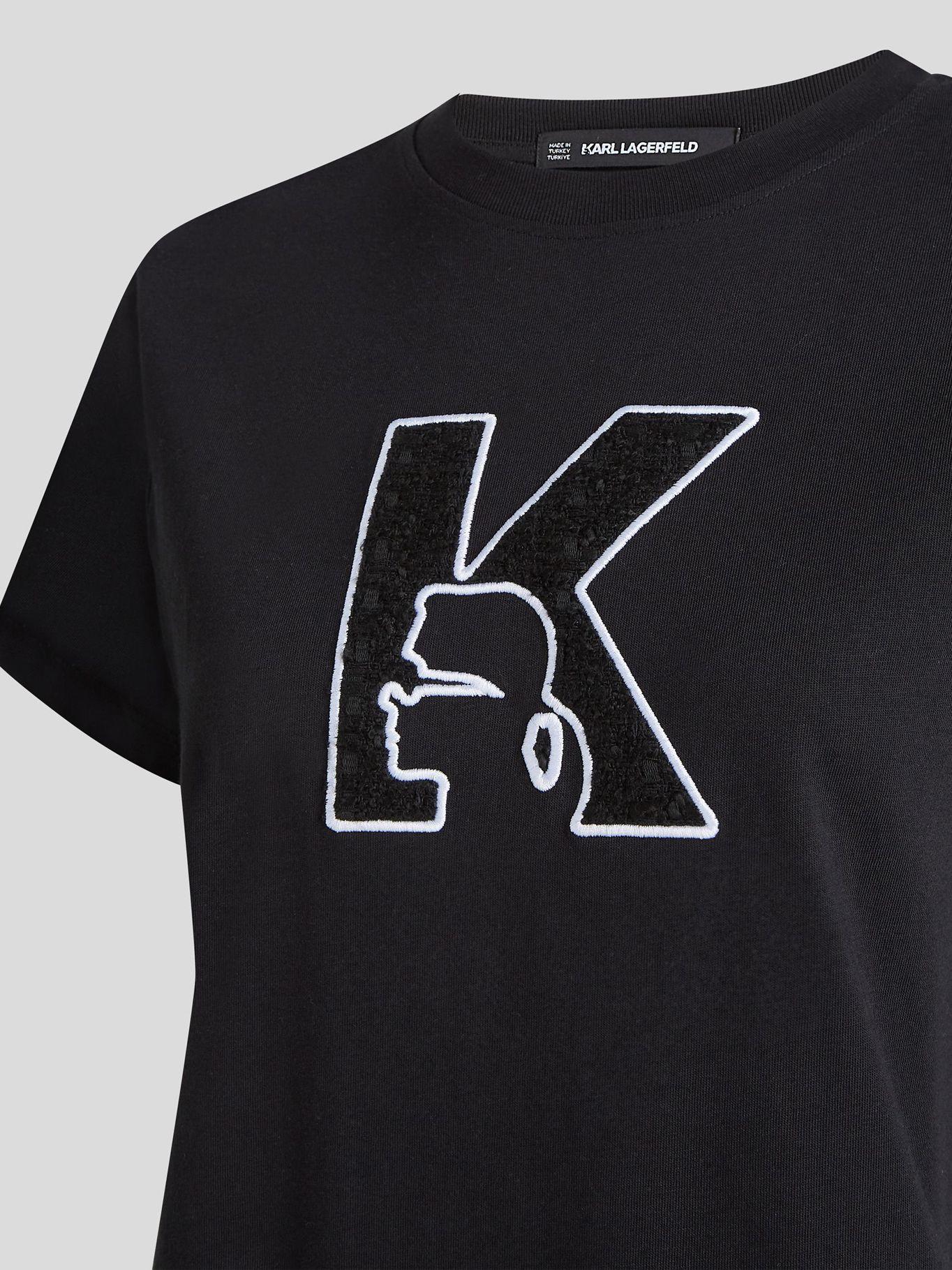 Polera con logotipo boucle Negro Karl Lagerfeld-2