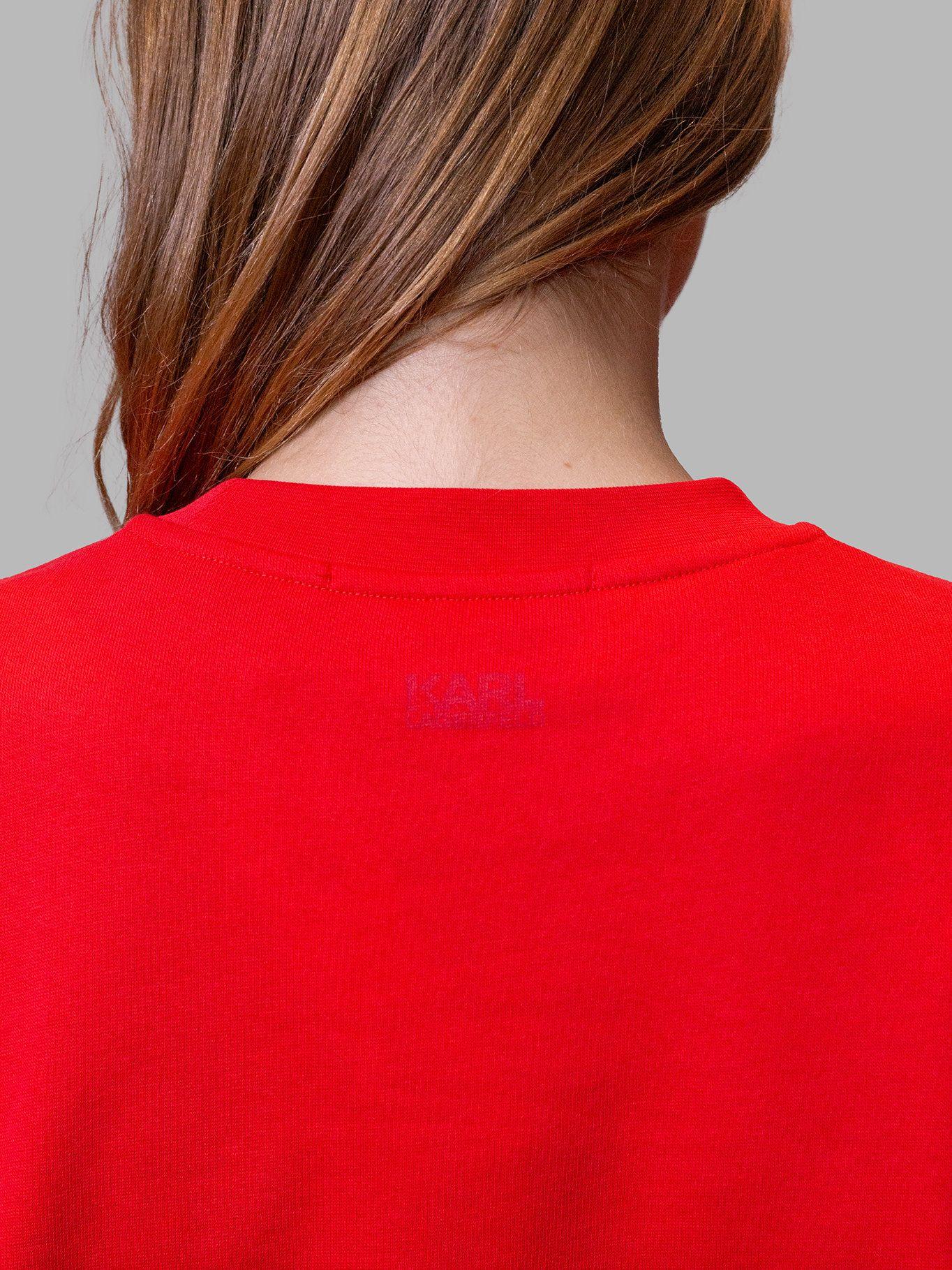 Polerón con estampado de logo K Rojo Karl Lagerfeld-3