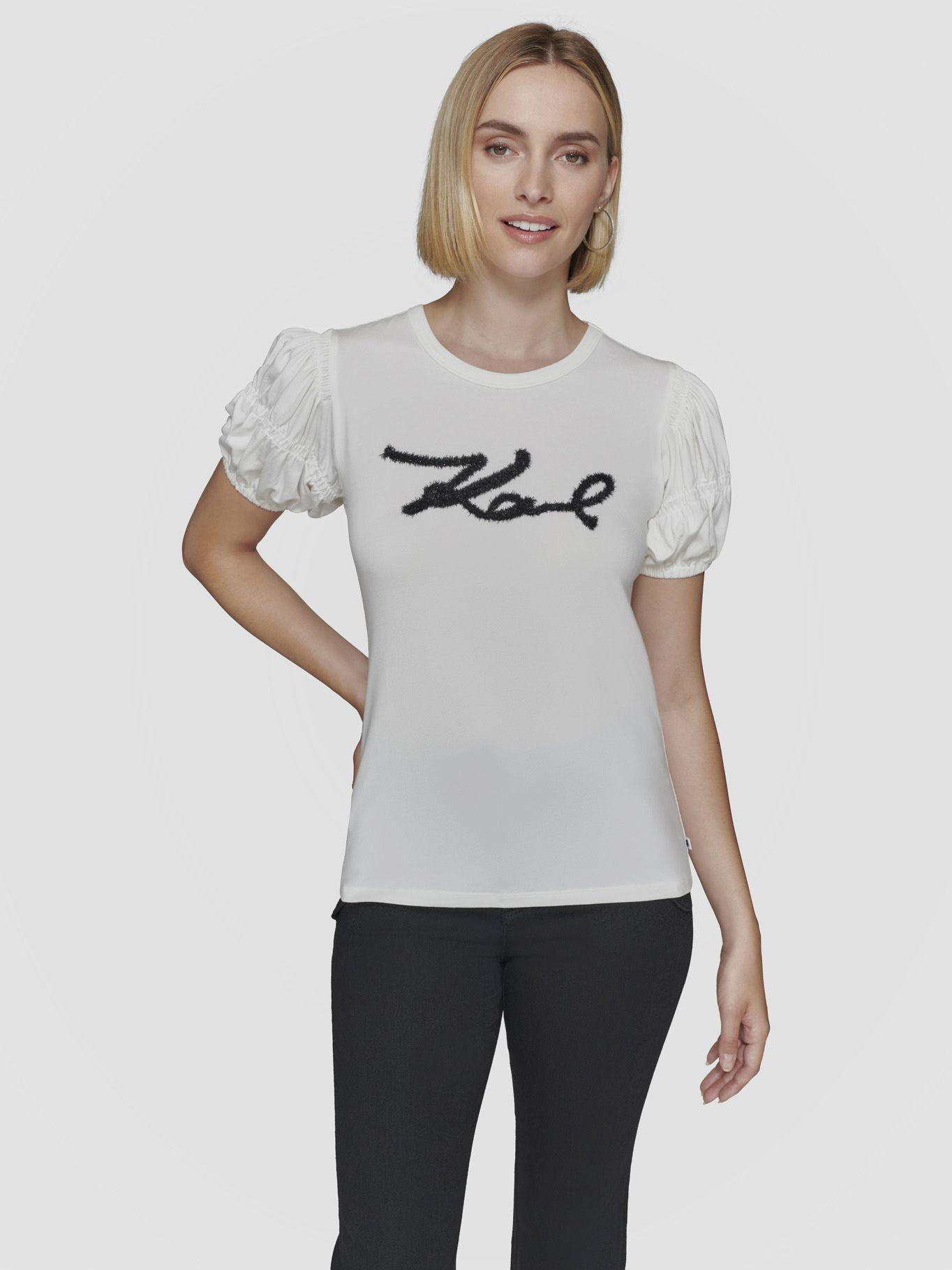 Polera con logo afelpado Blanca-3