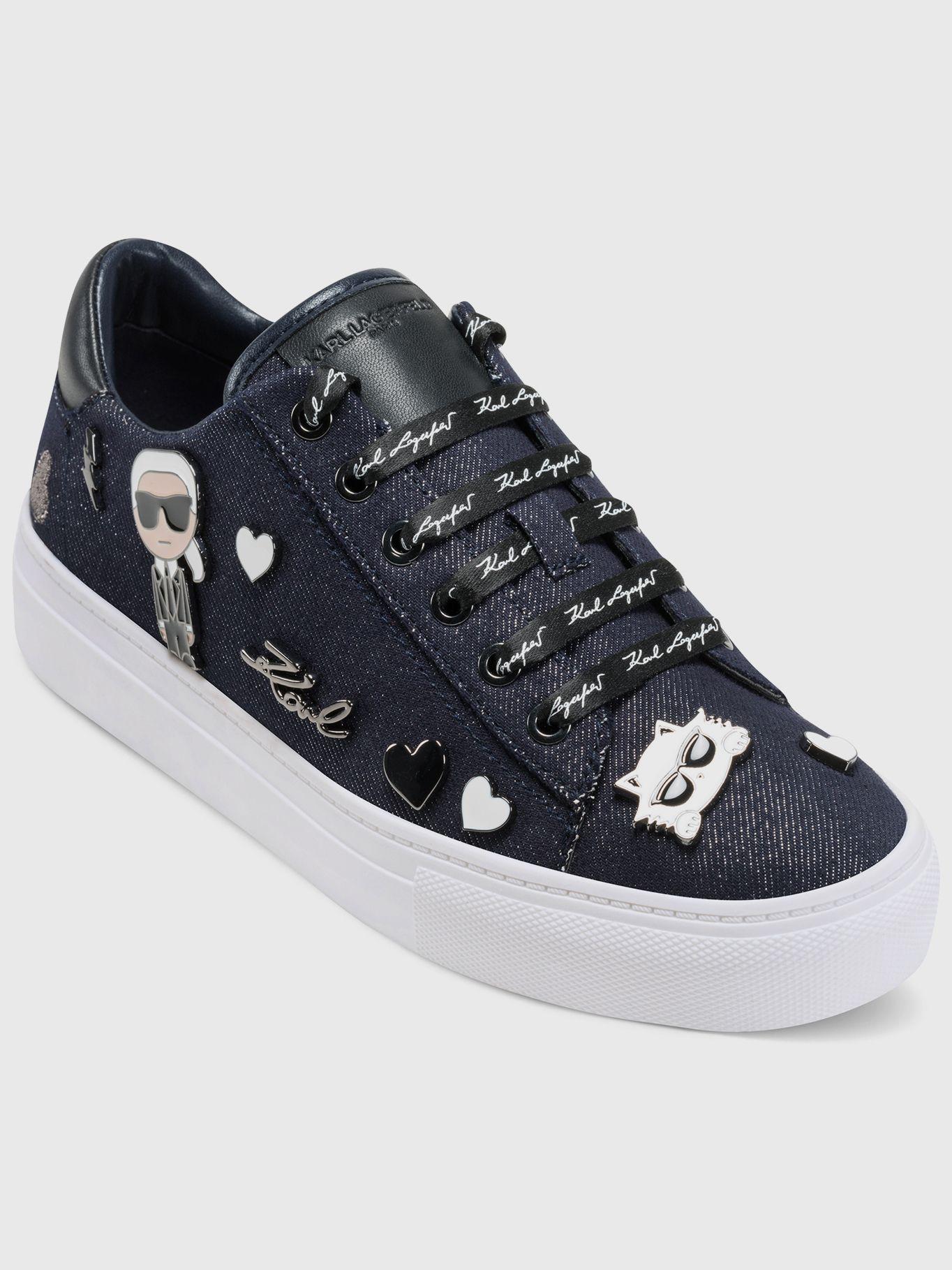 Zapatillas de corte bajo cate pins Azul Karl Lagerfeld-0