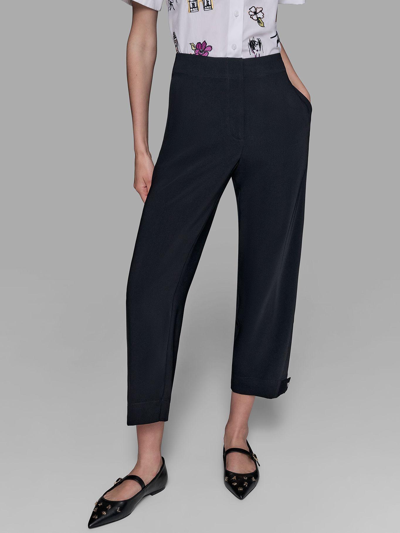 Pantalón con detalles en el bajo Negro Karl Lagerfeld-0