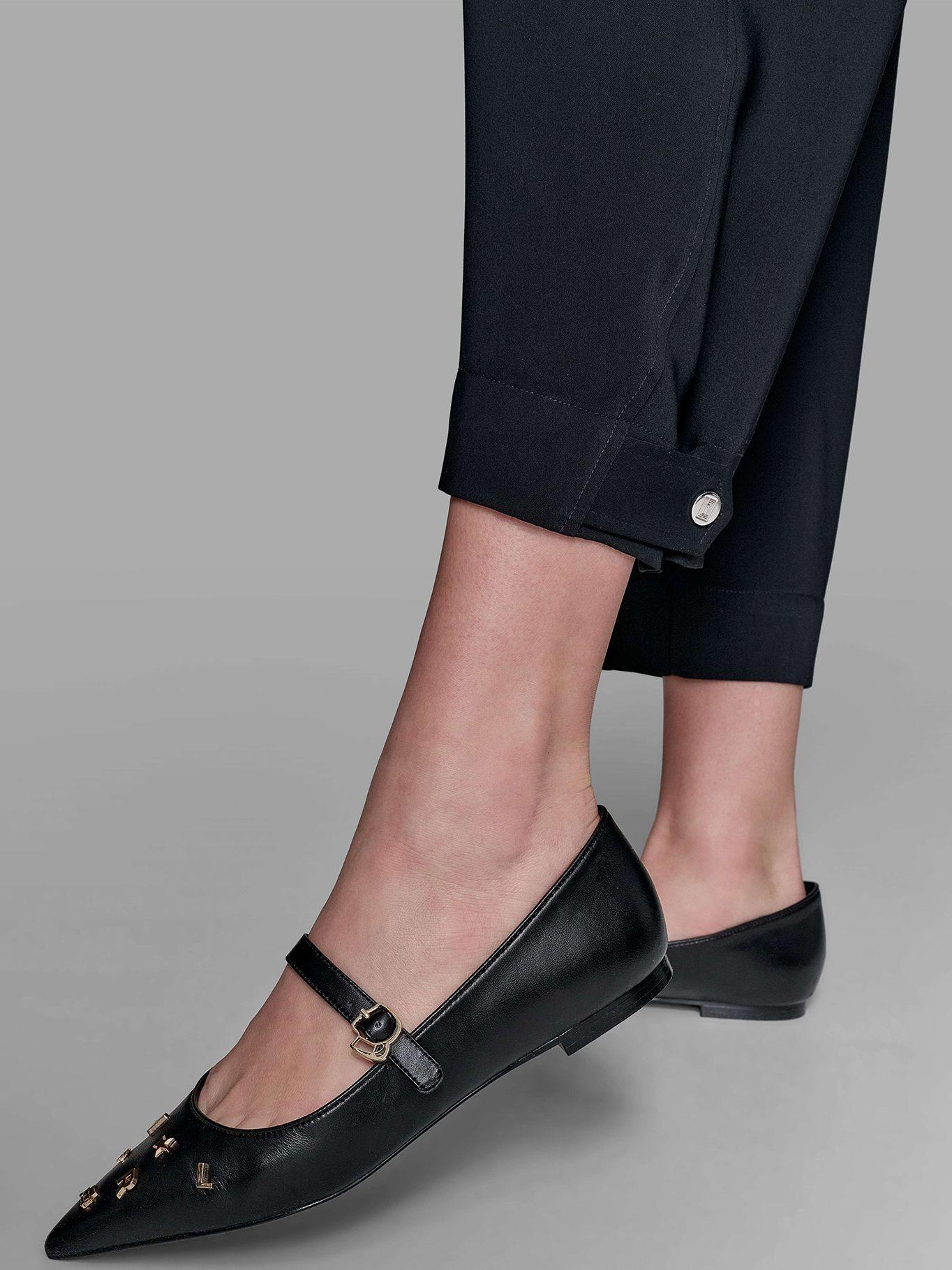 Pantalón con detalles en el bajo Negro Karl Lagerfeld-4