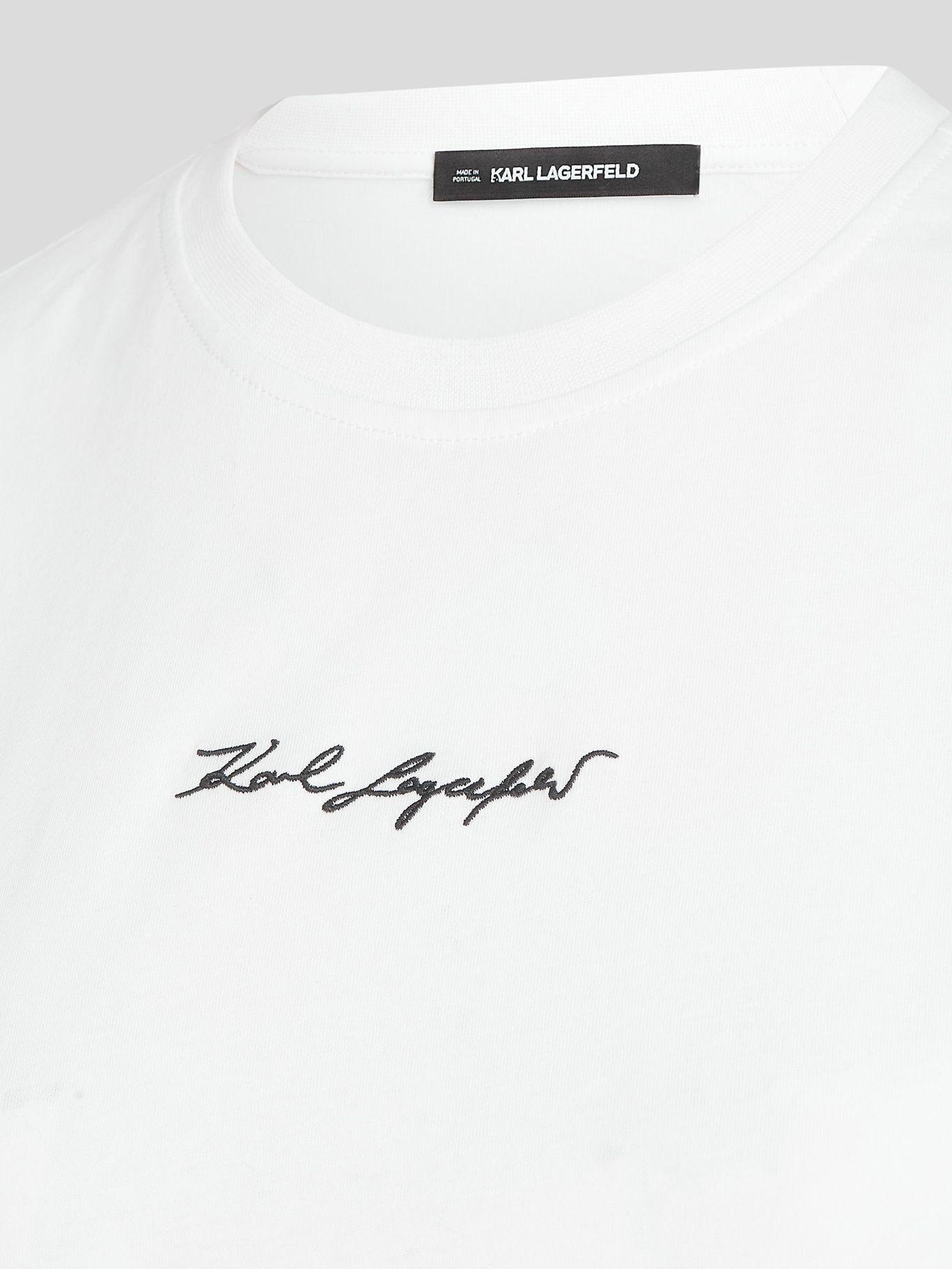 Polera essential de firma-bordada Blanco Karl Lagerfeld-2