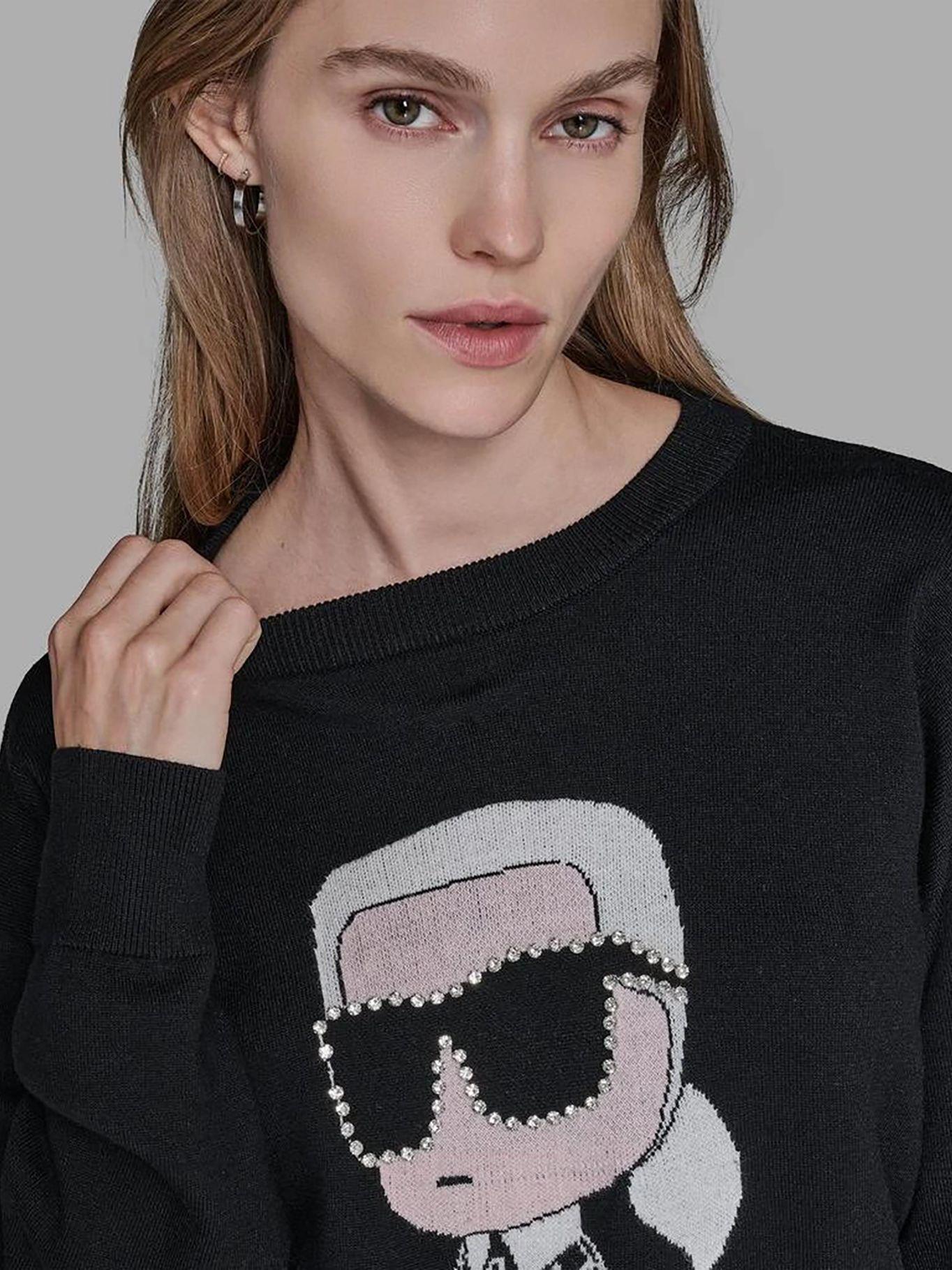 Sweater con motivo de Karl estilo emoji Negro Karl-4