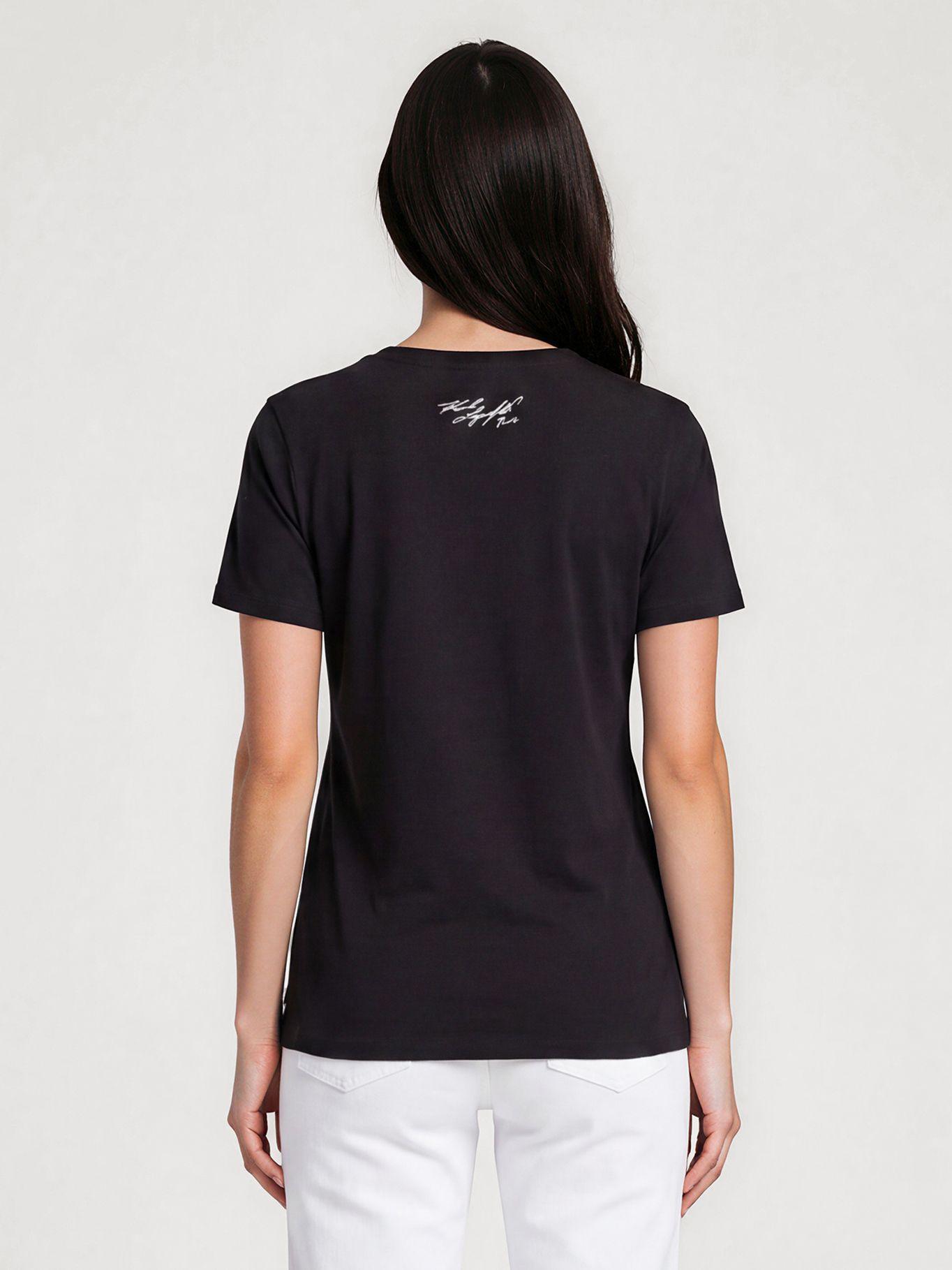 Polera con detalle de lentejuelas Negro Karl Lagerfeld-3