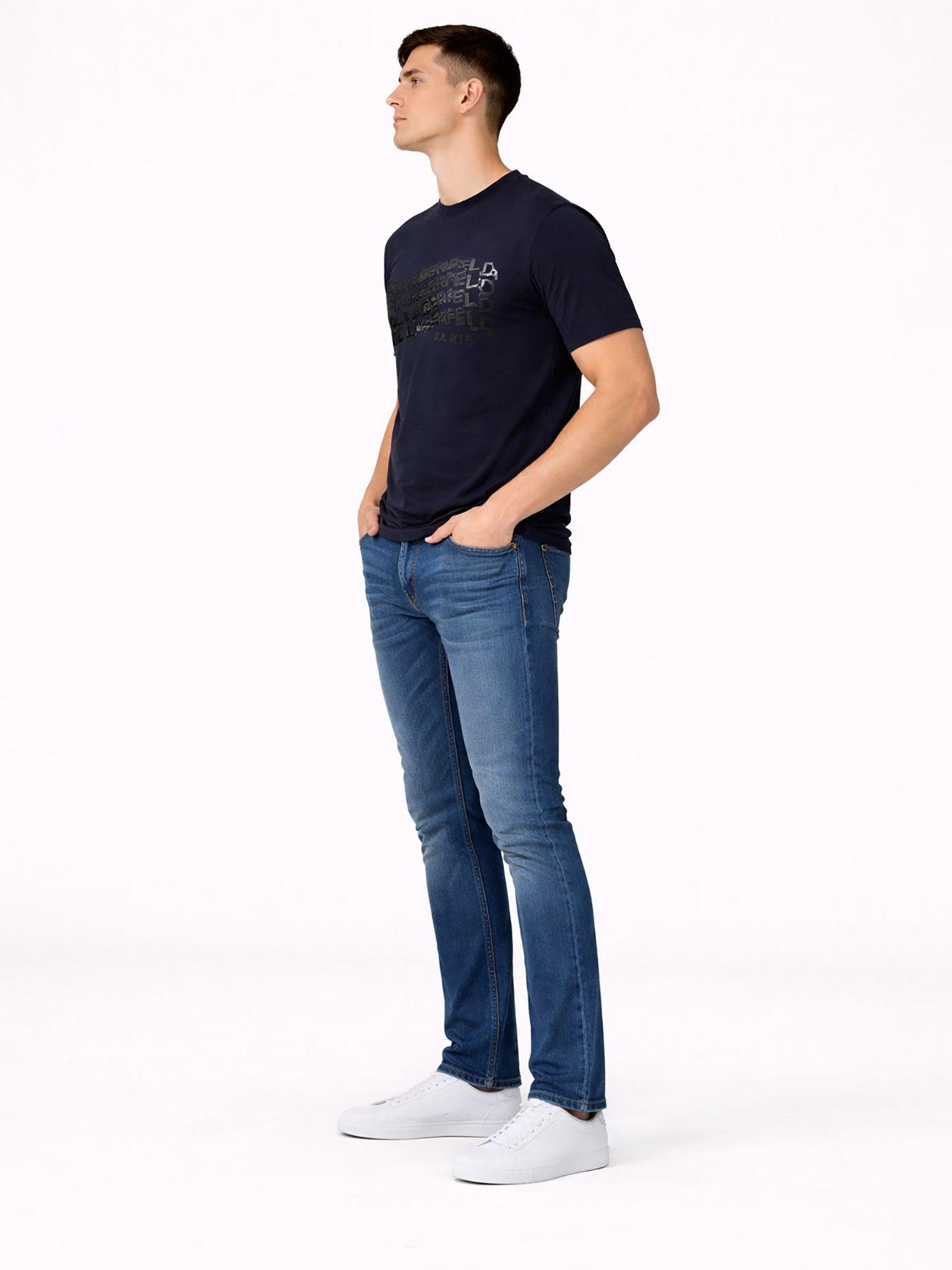 Polera estampado gráfico logo en efecto ola Negro-2