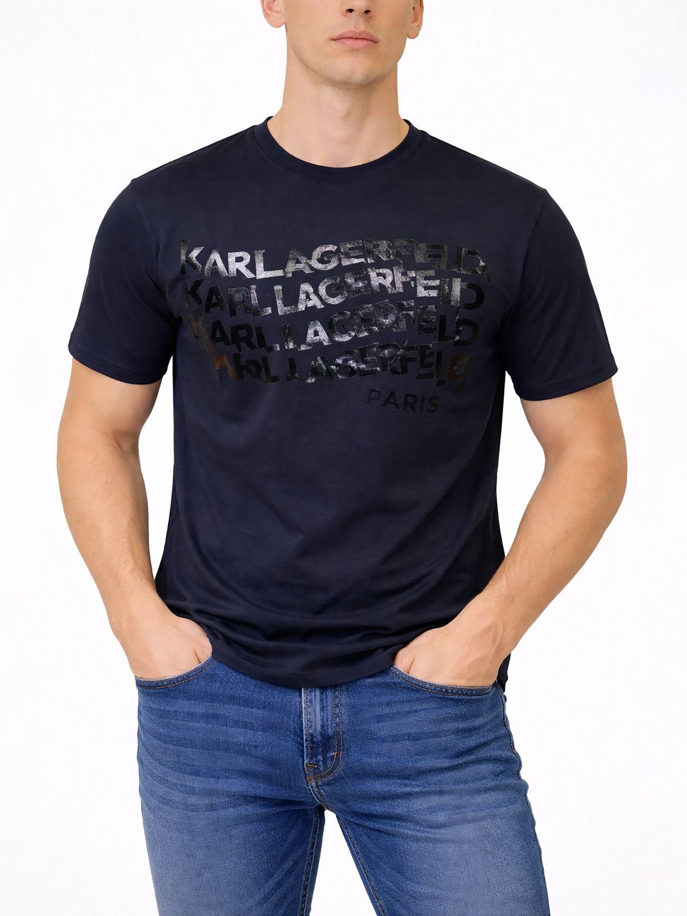 Polera estampado gráfico logo en efecto ola Negro-3