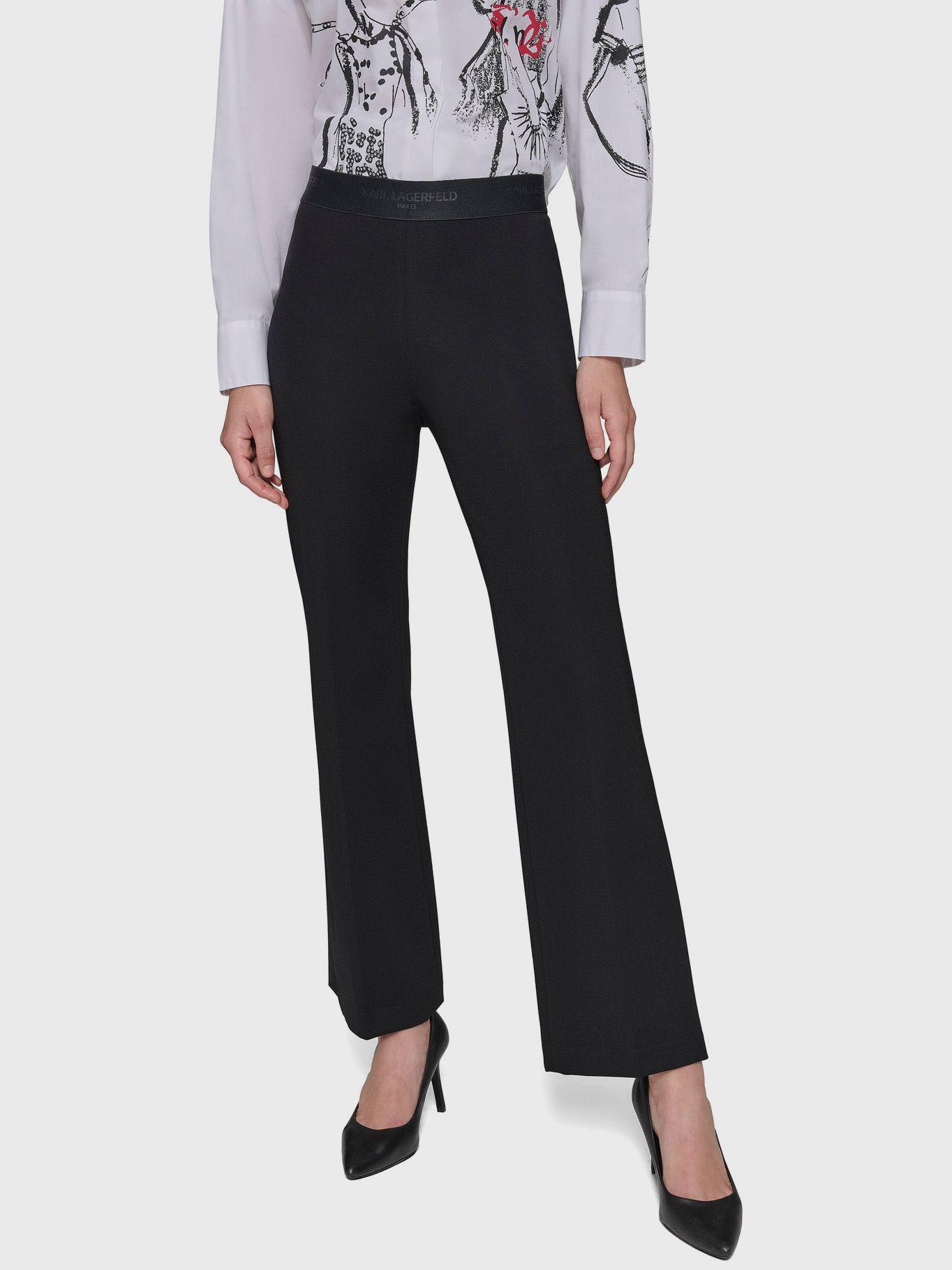 Pantalón bootleg Negro Karl Lagerfeld-0