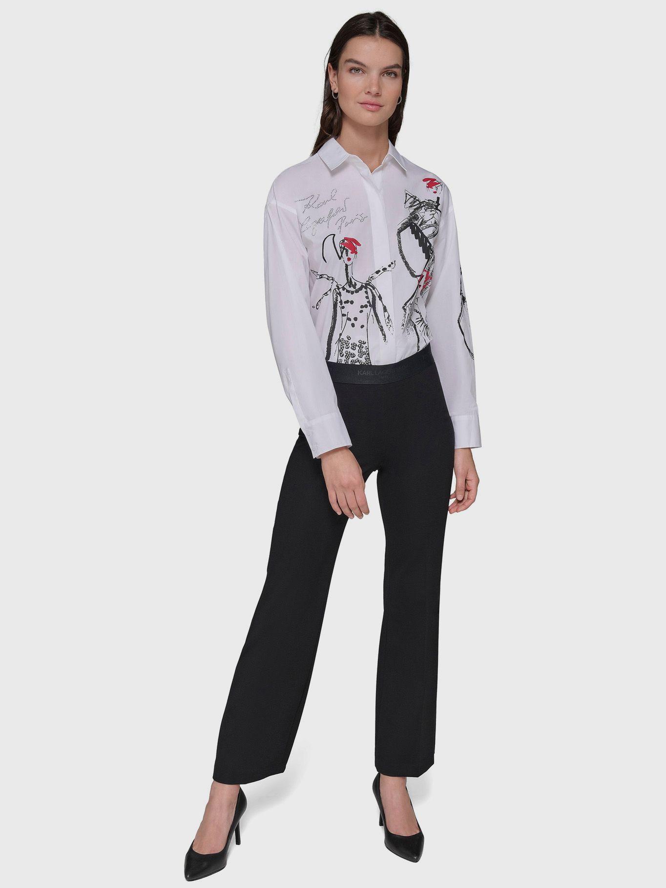 Pantalón bootleg Negro Karl Lagerfeld-1