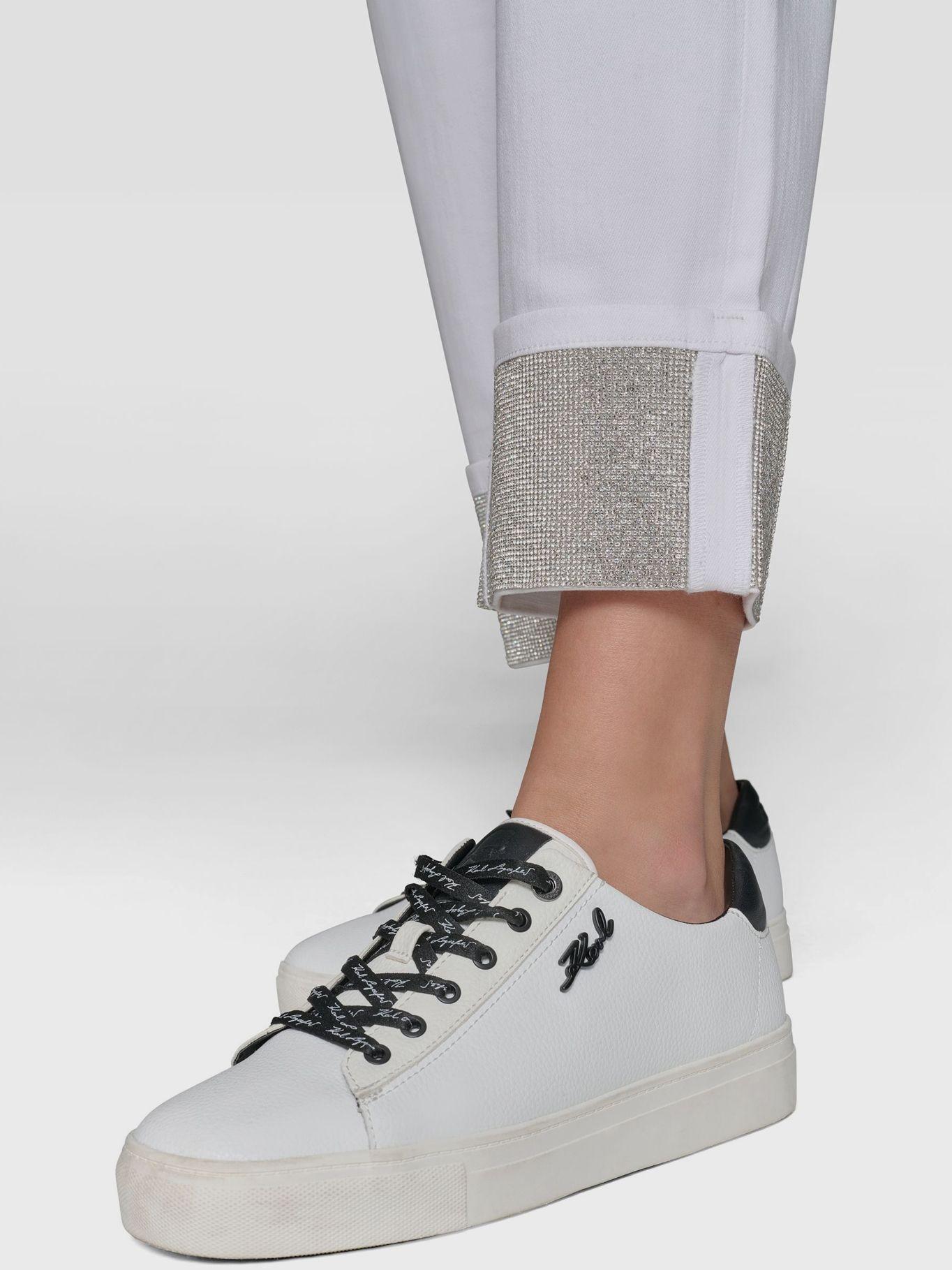 Pantalón denim con detalles de Blanco Karl Lagerfeld-6