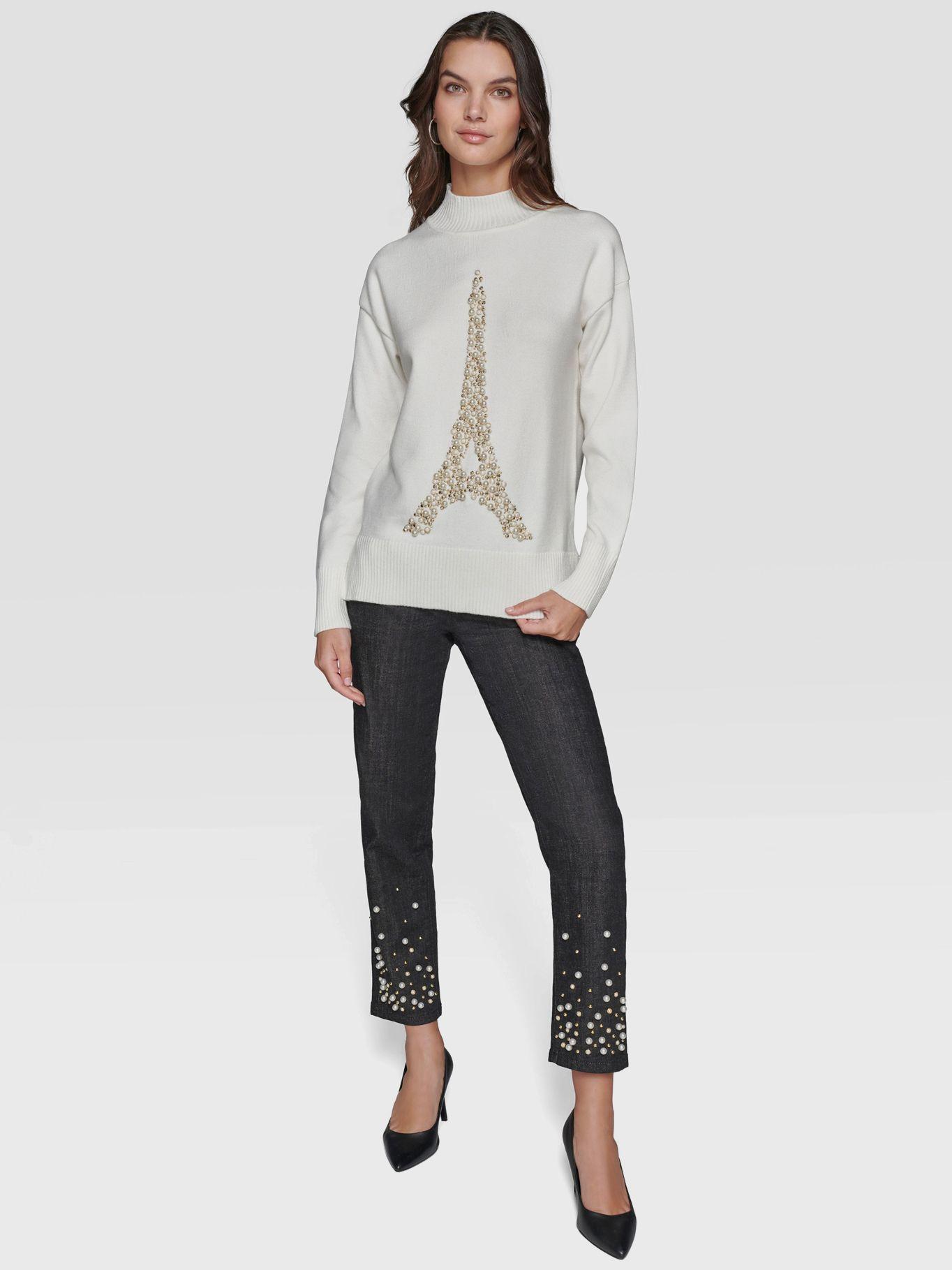 Sweater con Torre Eiffel a perlas-1