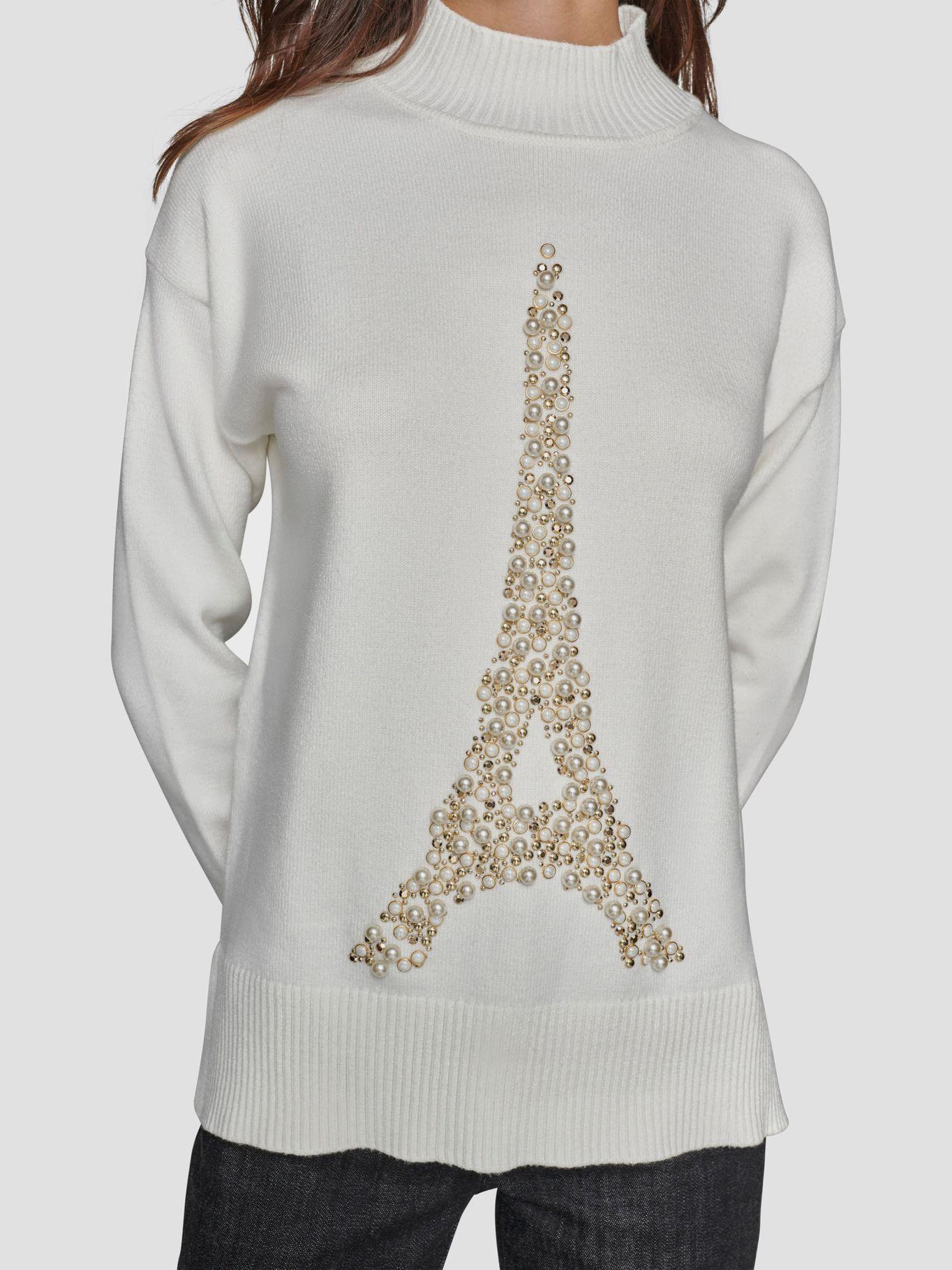 Sweater con Torre Eiffel a perlas-4