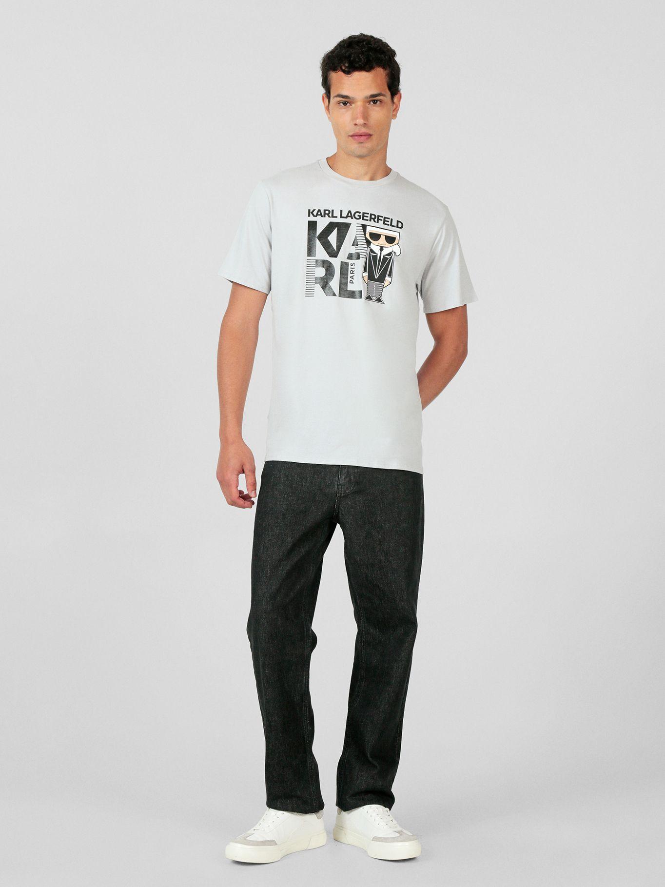 Polera con logo gráfico Karl Negro Karl Lagerfeld-1
