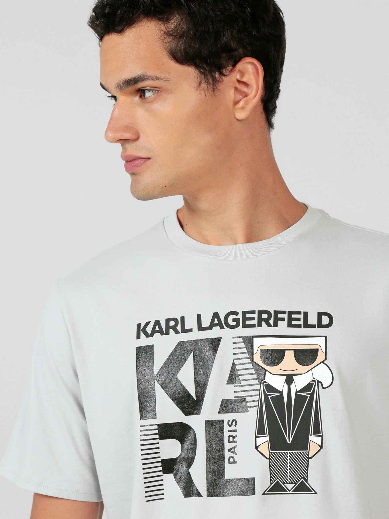 Polera con logo gráfico Karl Negro Karl Lagerfeld-4