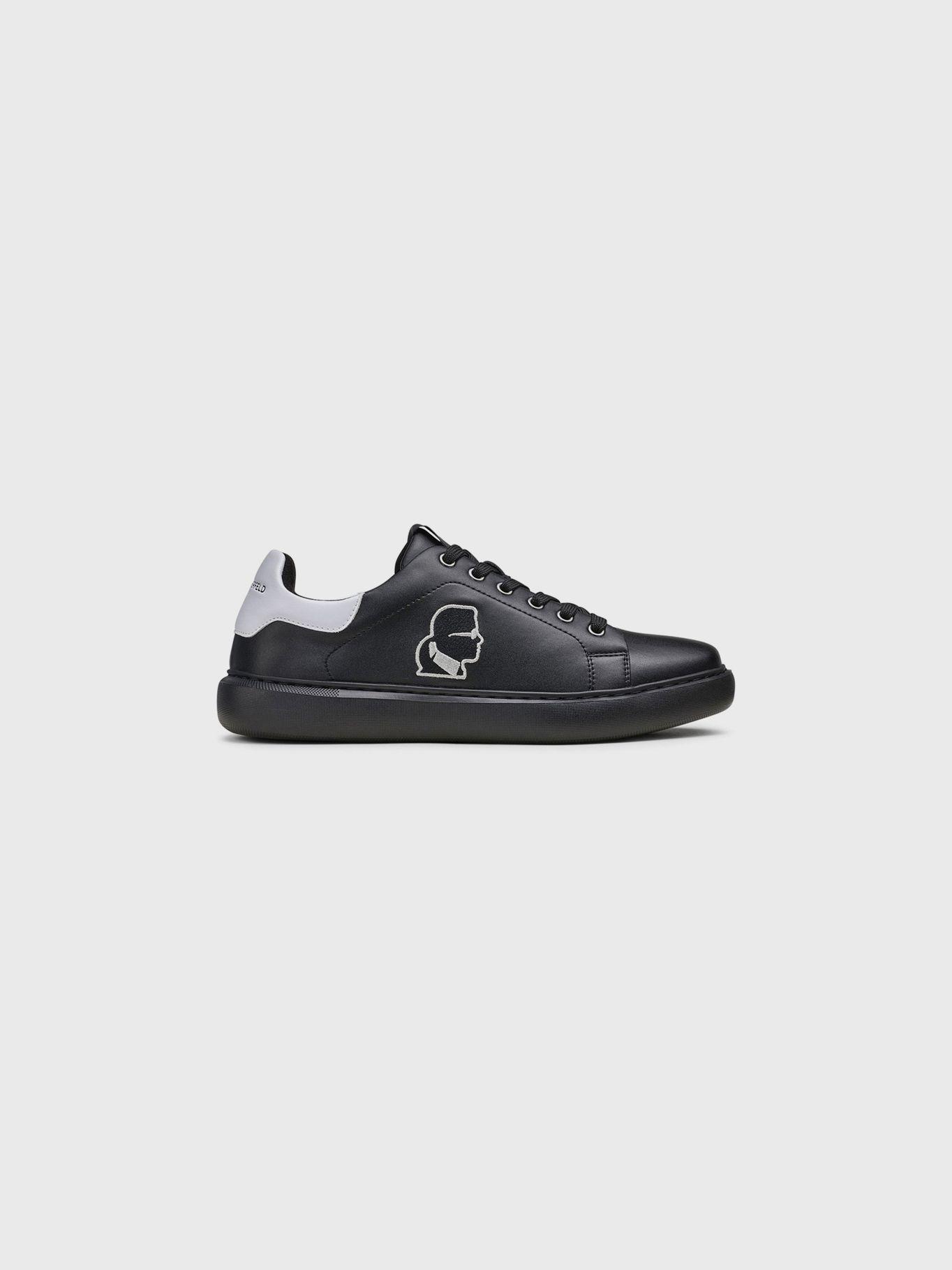 Zapatillas con perfil de KARL bordado Negra-2