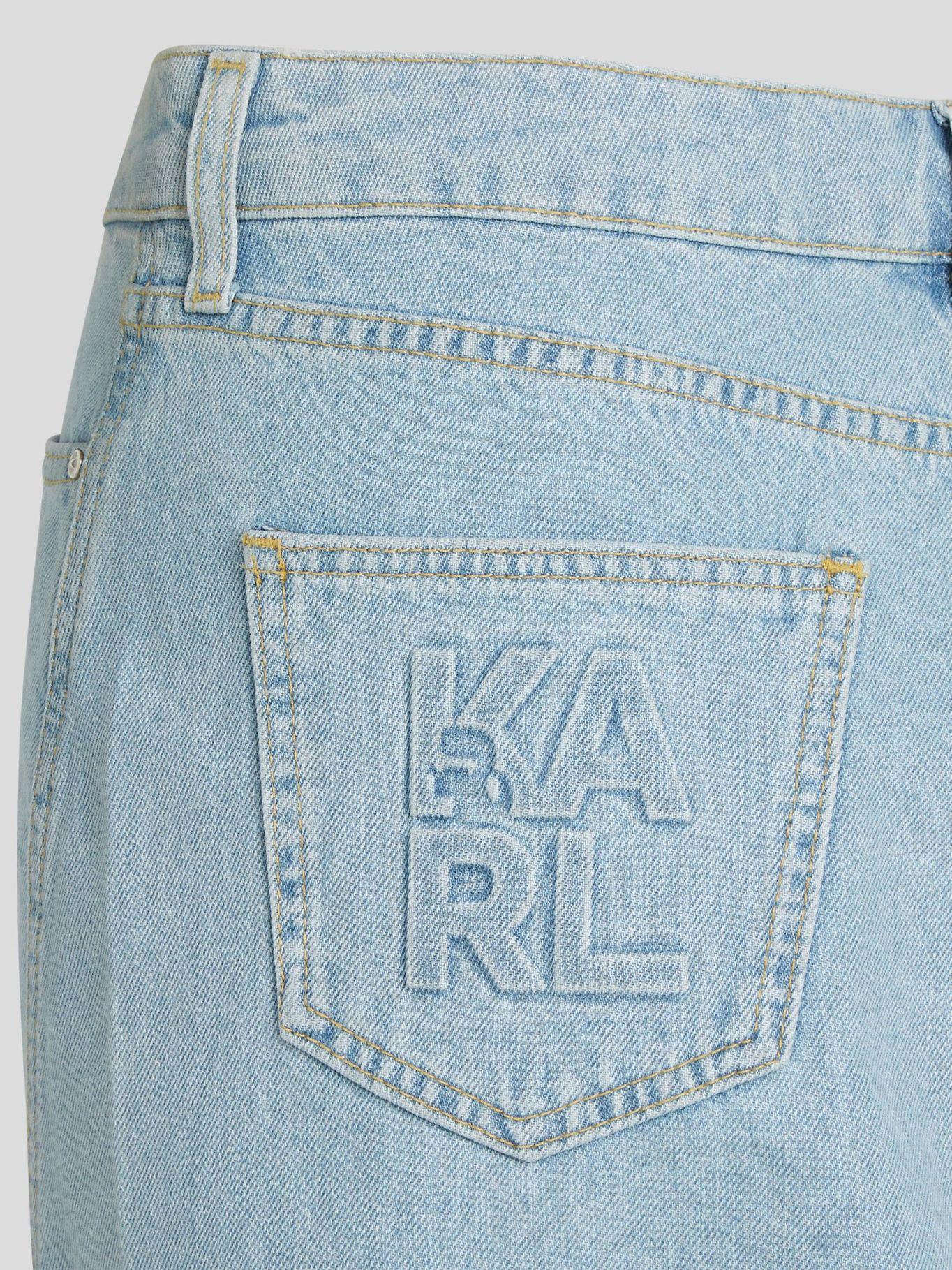 Falda denim con logo block Azul Karl Lagerfeld-2