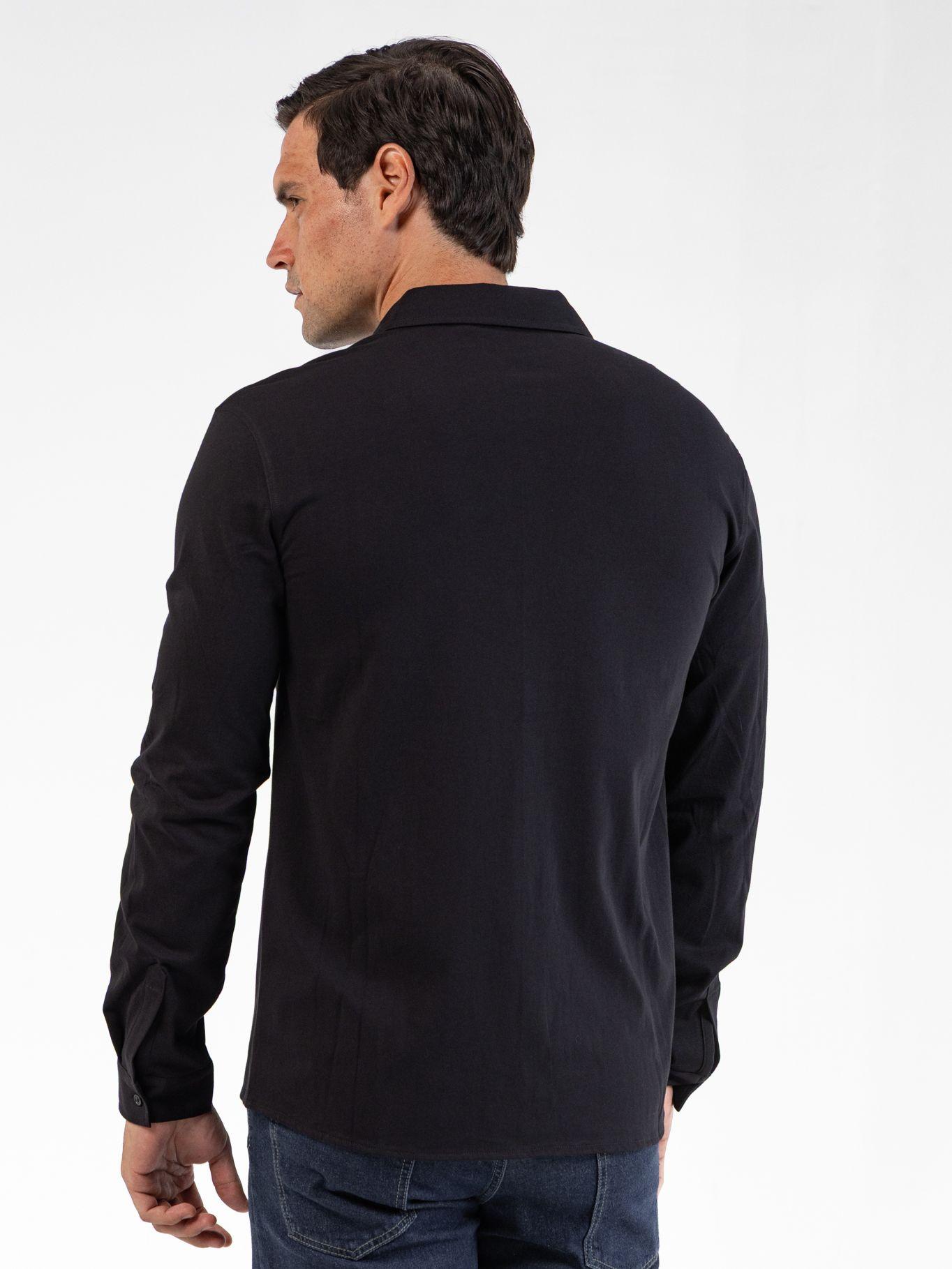 Camisa signature jersey Negro Karl Lagerfeld-2