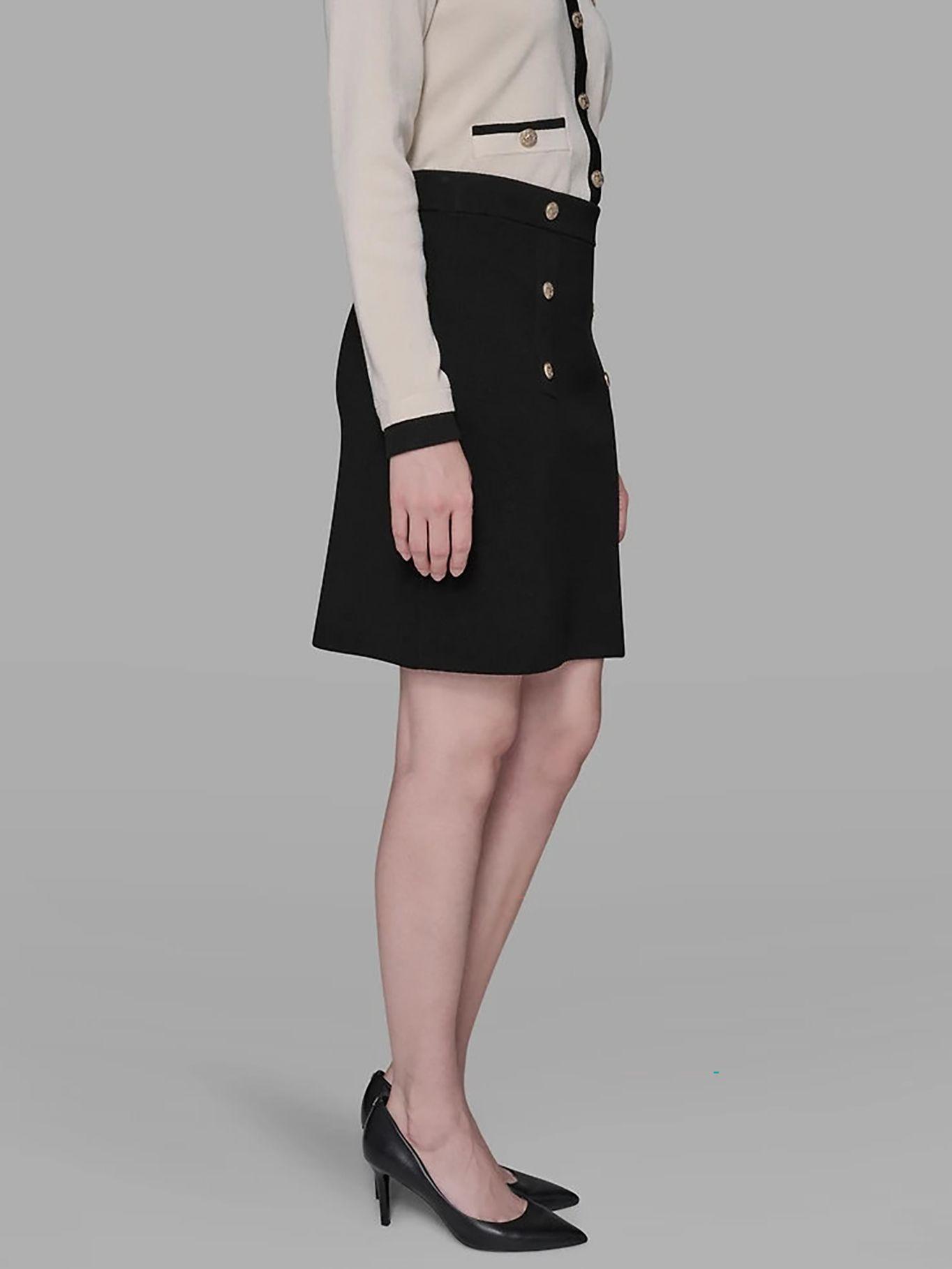 Falda detalles botones frontales Negro Karl Lagerfeld-2