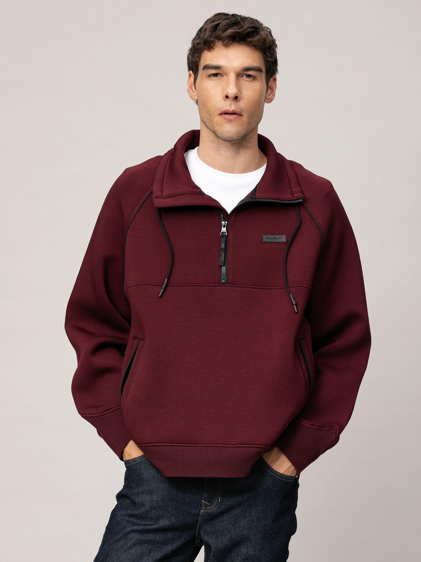 Chaqueta deportiva media cremallera y cuello alto Buro-0