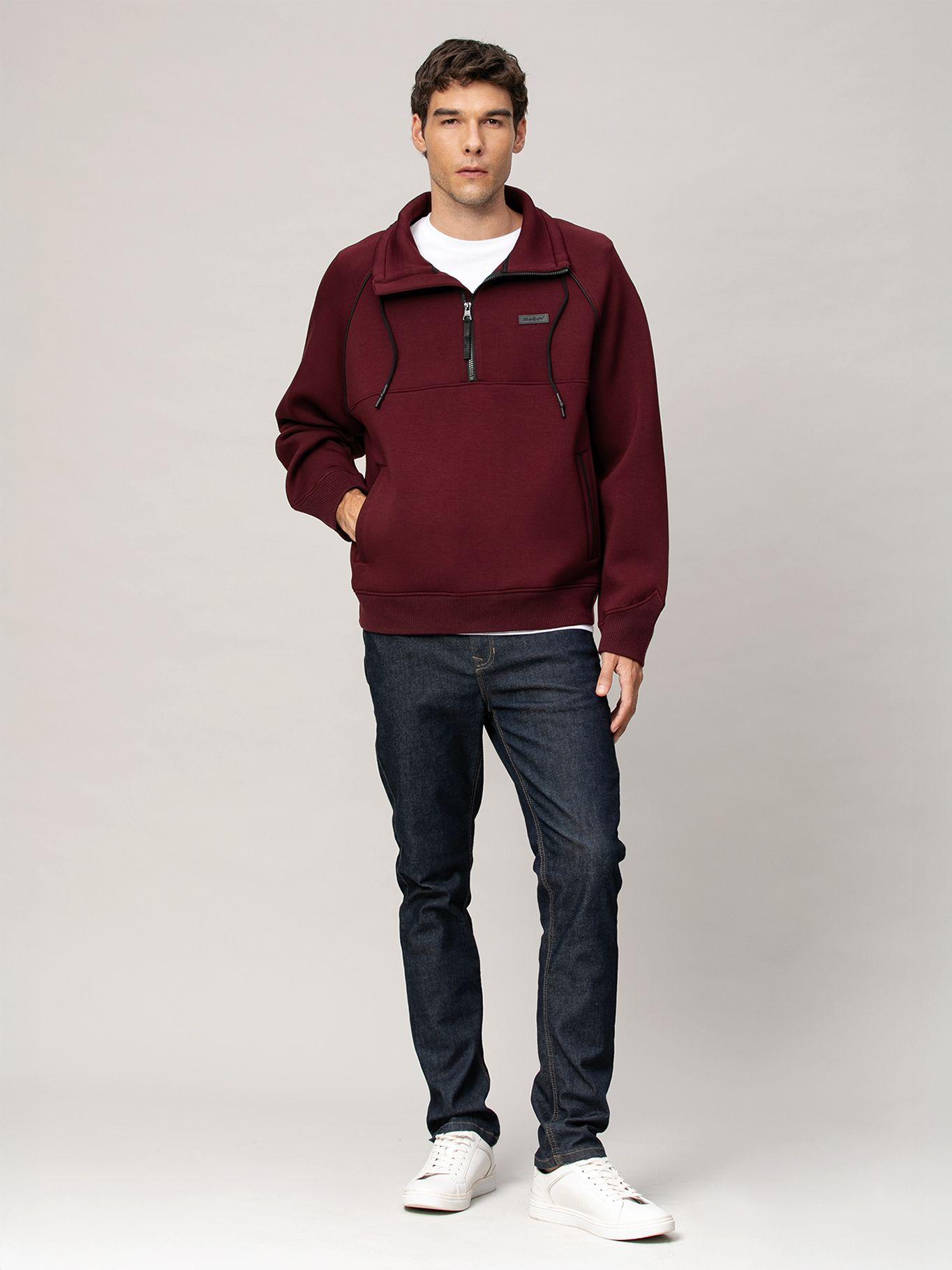 Chaqueta deportiva media cremallera y cuello alto Buro-1