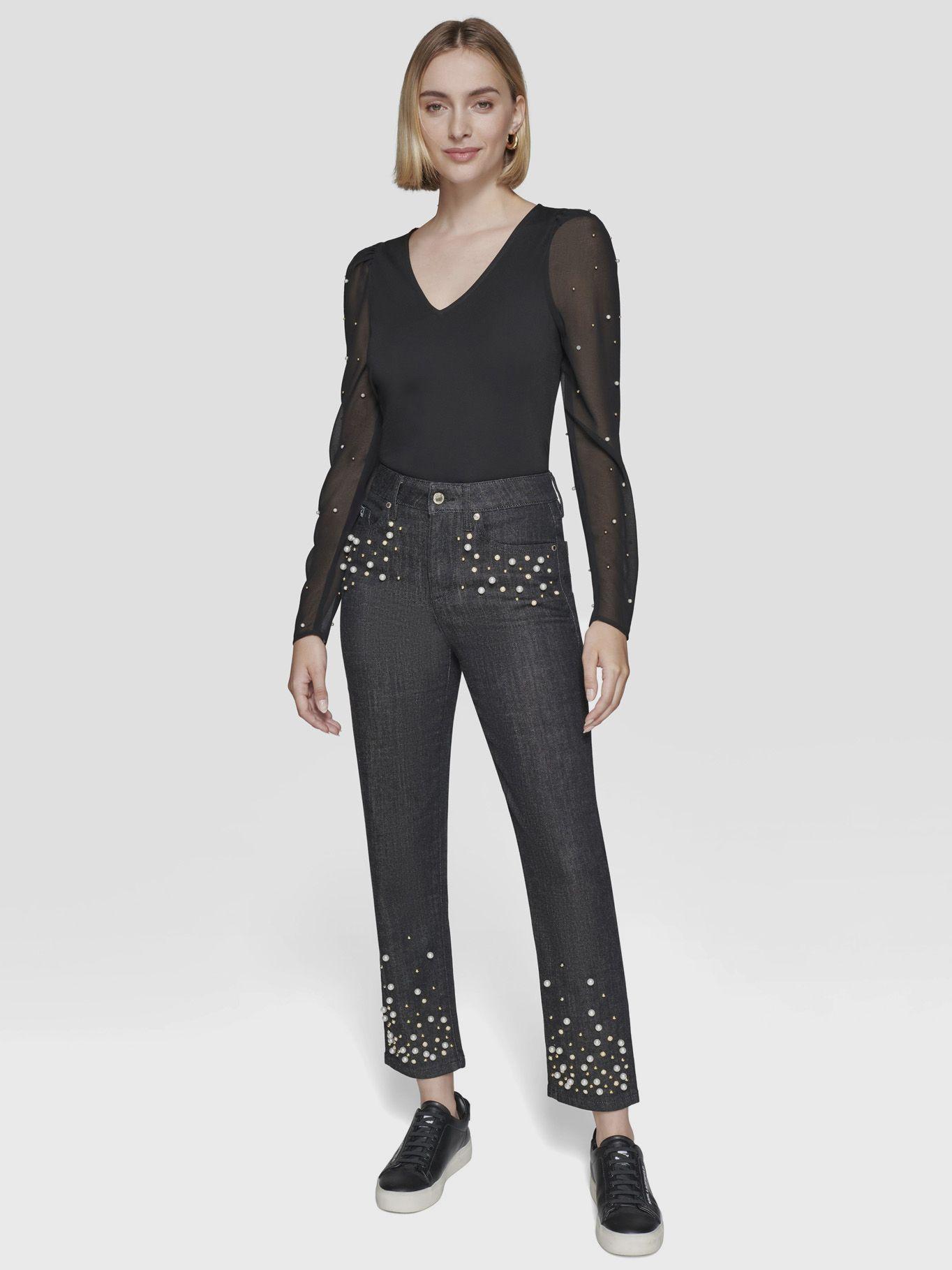 Jeans pearl Negro Karl Lagerfeld-1