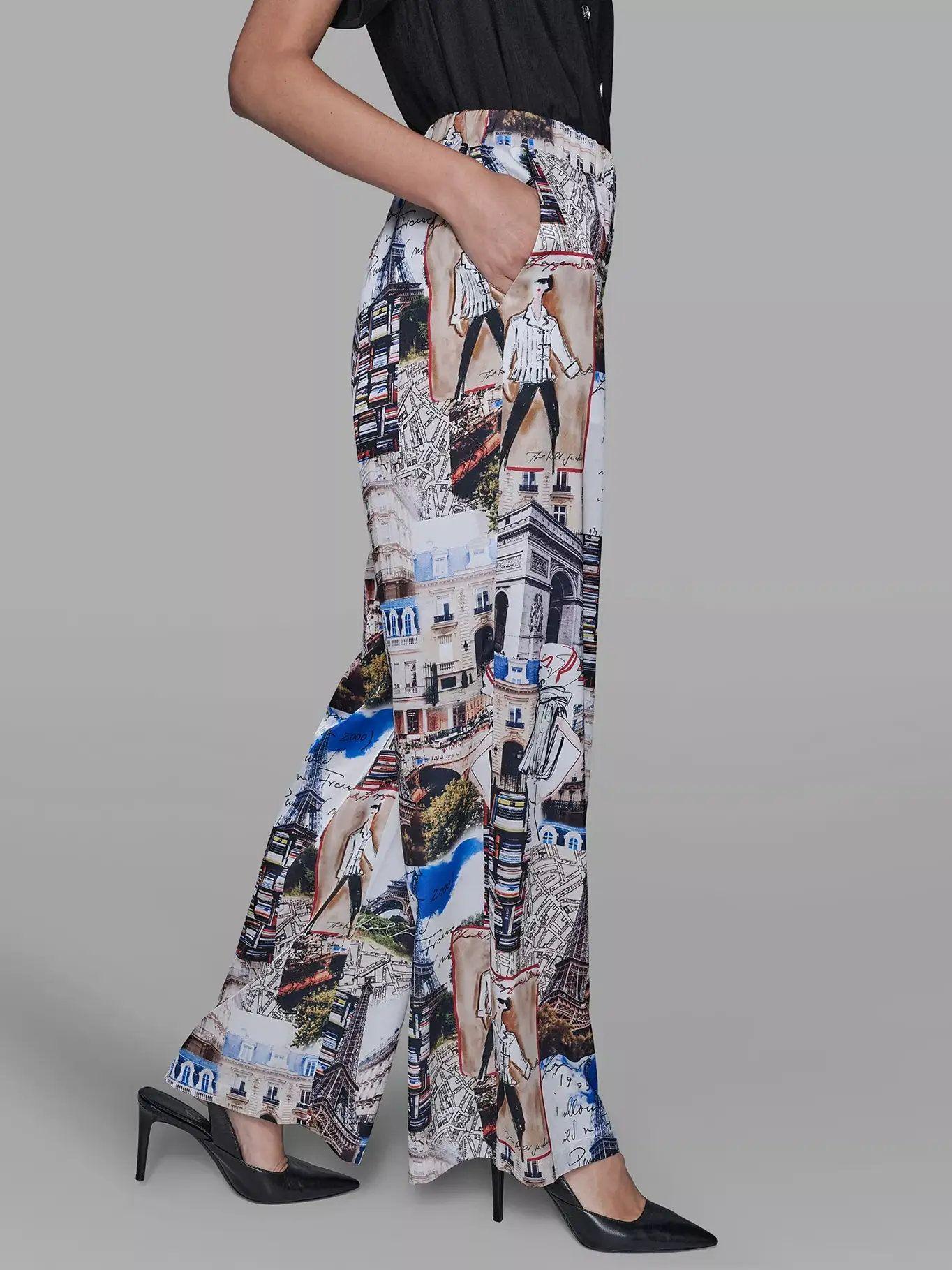 Pantalón con estampado ciudad Multicolor Karl Lagerfeld-3