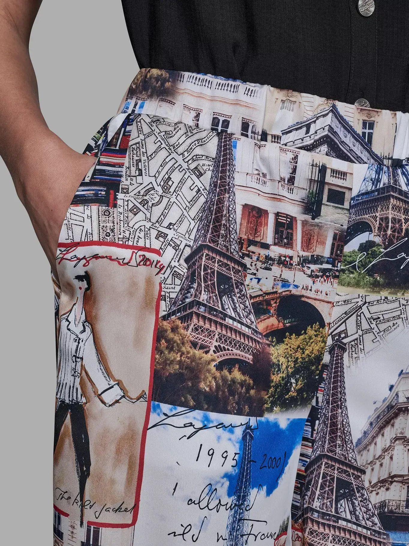 Pantalón con estampado ciudad Multicolor Karl Lagerfeld-4