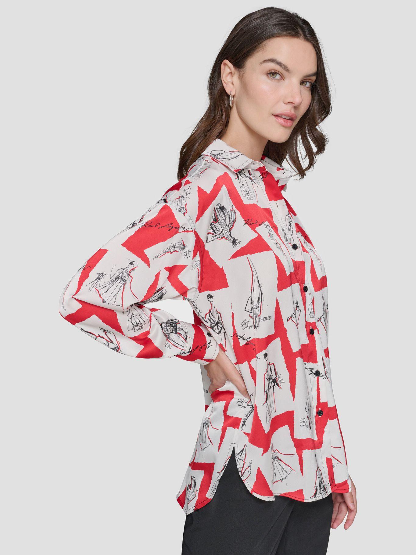 Camisa con estampado Roja-3