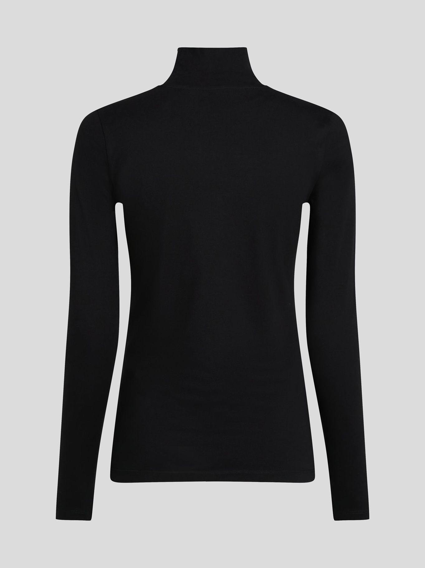 Polera cuello alto logo bordado Negro Karl Lagerfeld-1