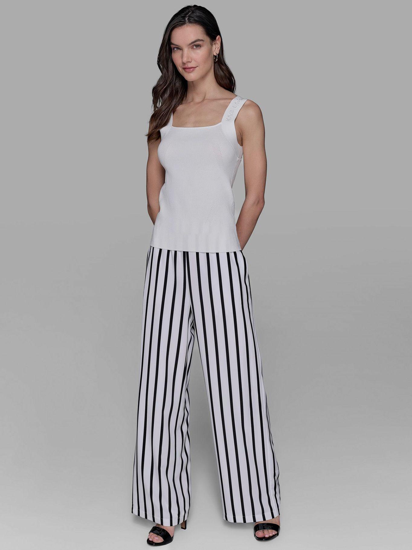 Sweater top sin mangas de tejido Negro Karl Lagerfeld-1