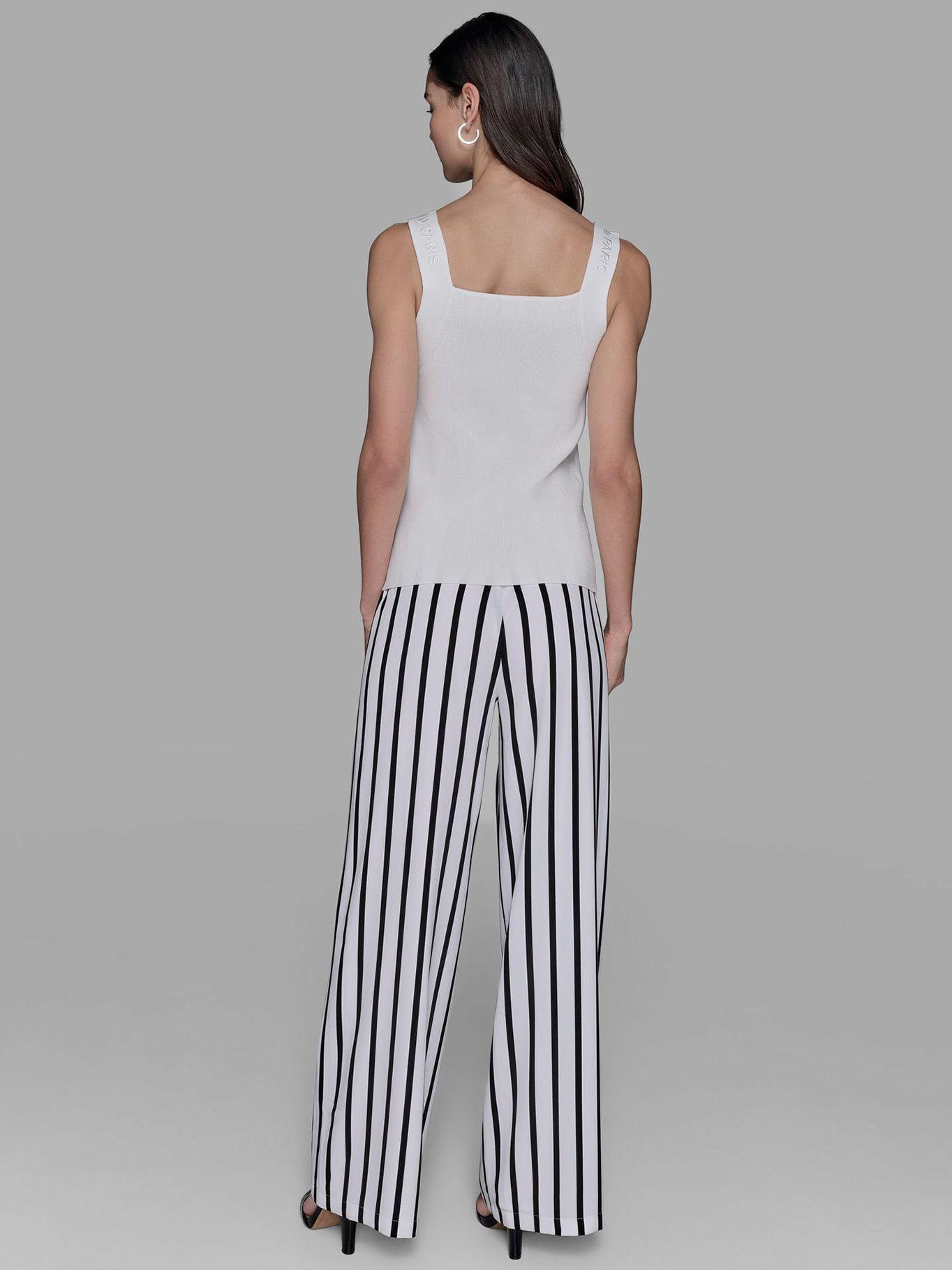 Sweater top sin mangas de tejido Negro Karl Lagerfeld-2