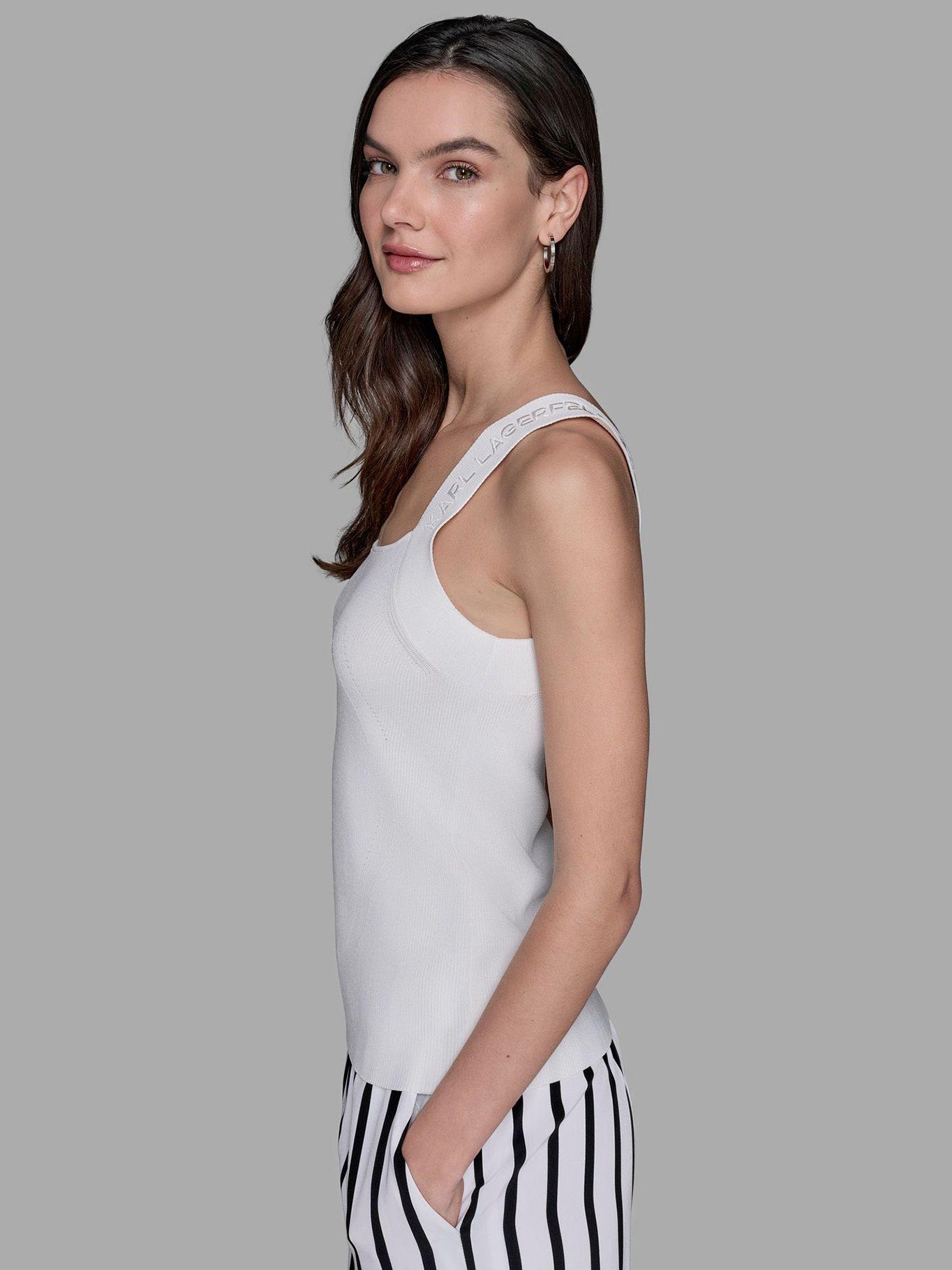 Sweater top sin mangas de tejido Negro Karl Lagerfeld-3