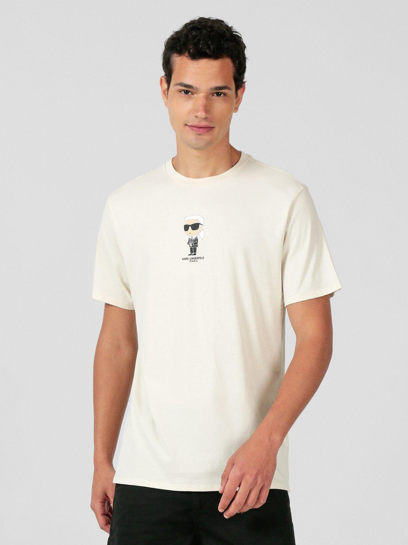 Polera de gráfico afelpado Karl Blanco Karl Lagerfeld-0