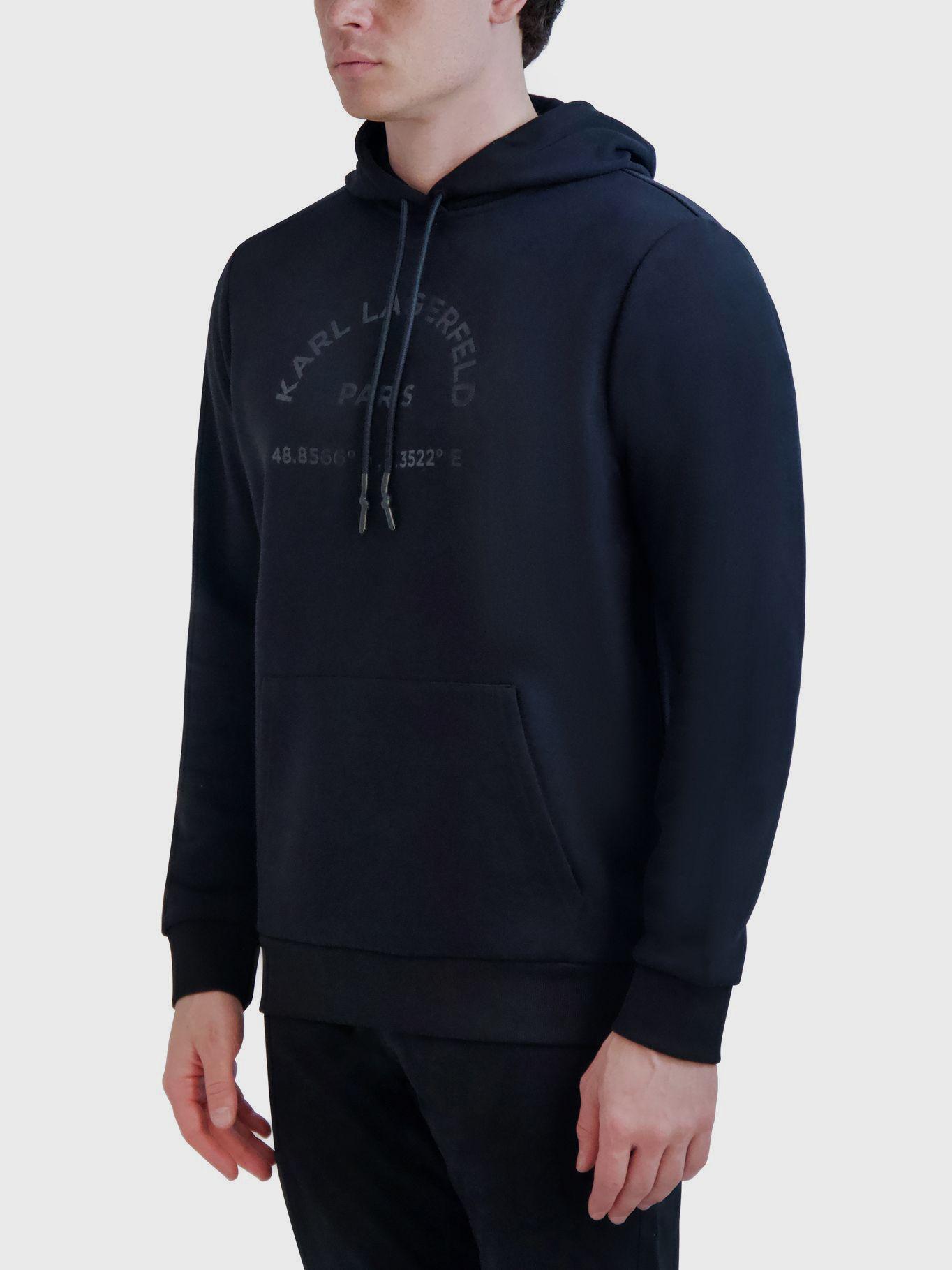 Polerón con gorro y logotipo en forma de arco Negro-4