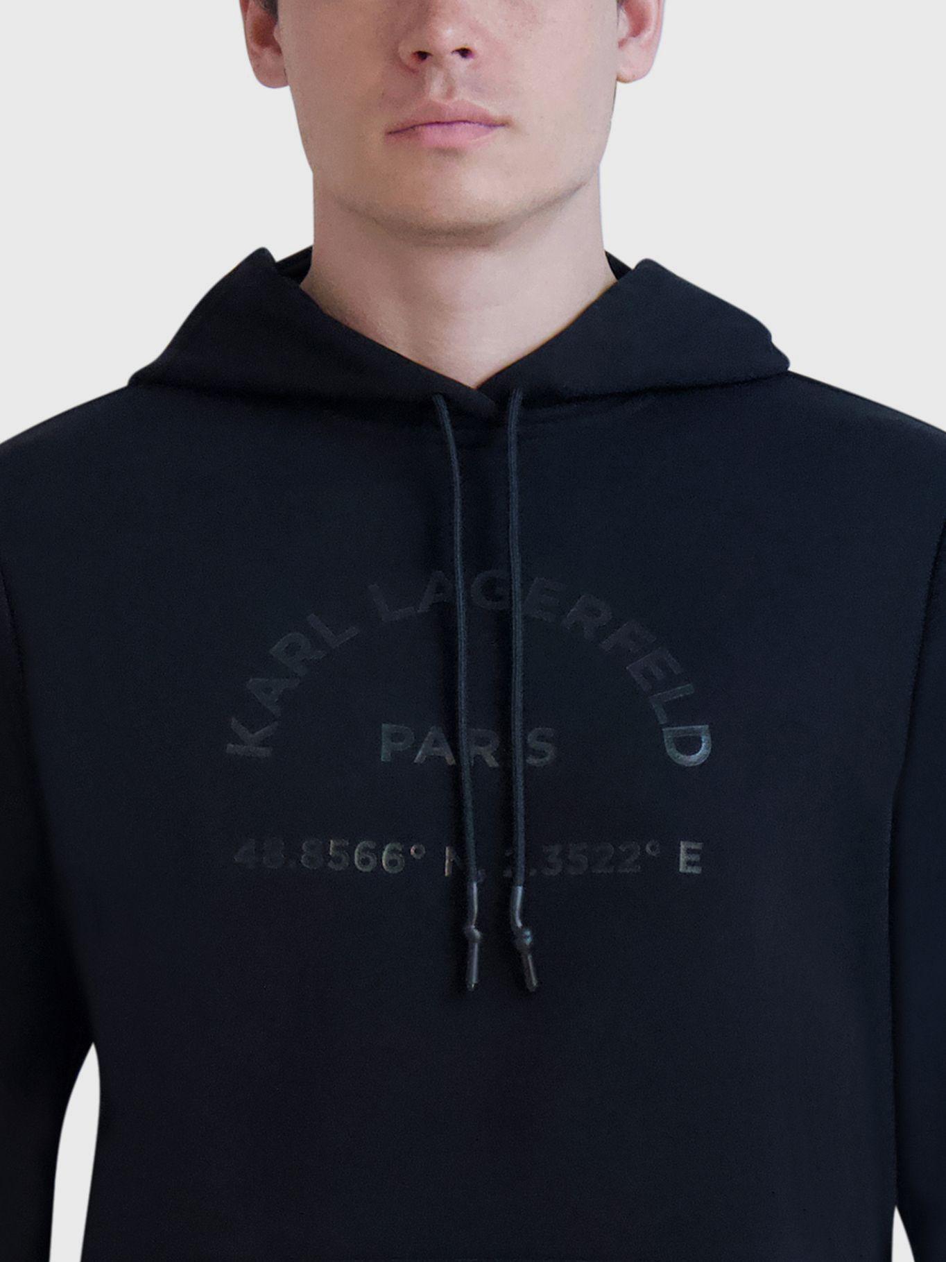 Polerón con gorro y logotipo en forma de arco Negro-5