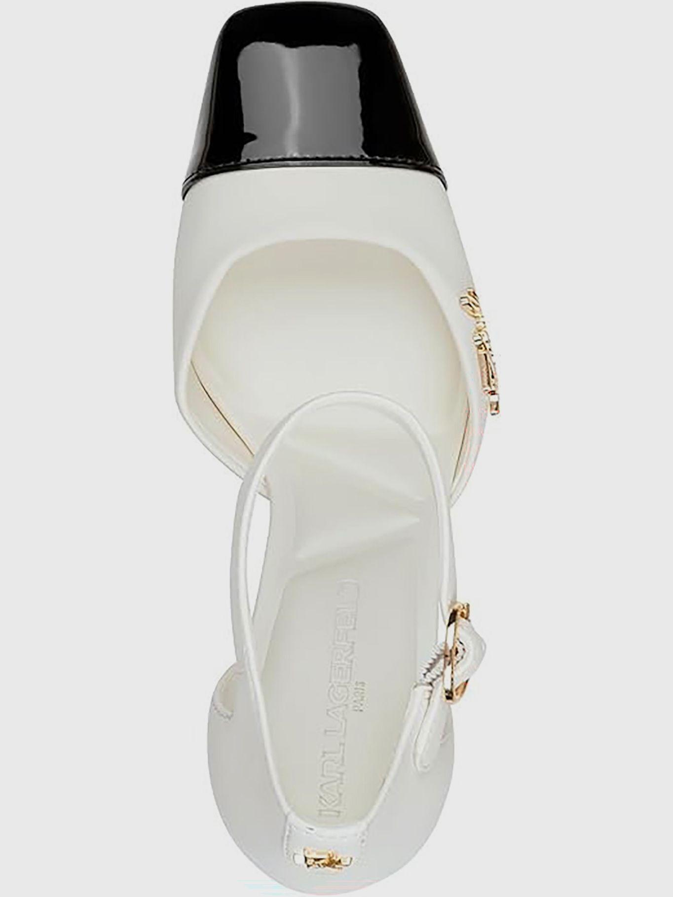 Sandalias tacón Sapphira cerrada Blanco Karl Lagerfeld-2