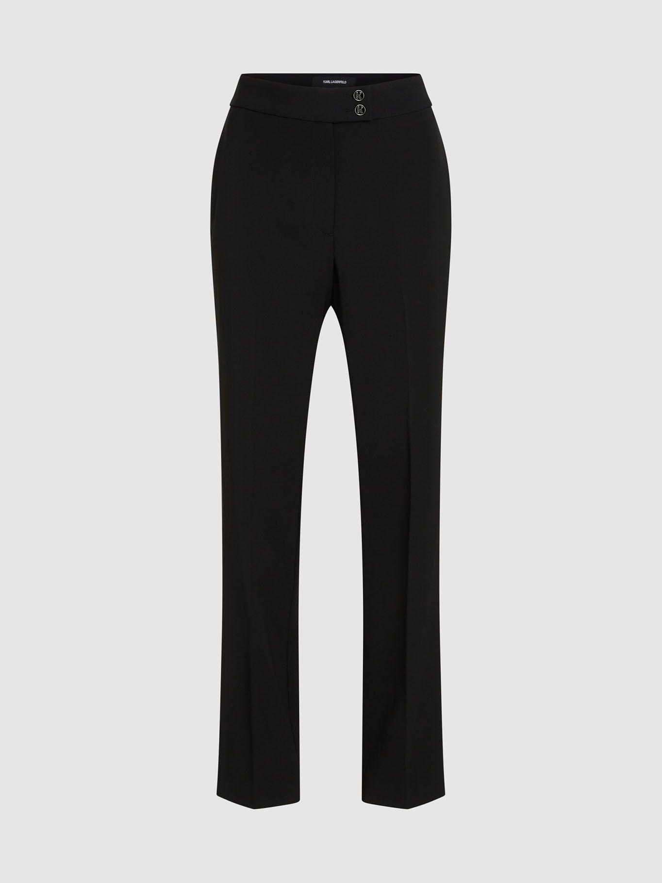 Pantalón tailored de corte recto Negro Karl Lagerfeld-0
